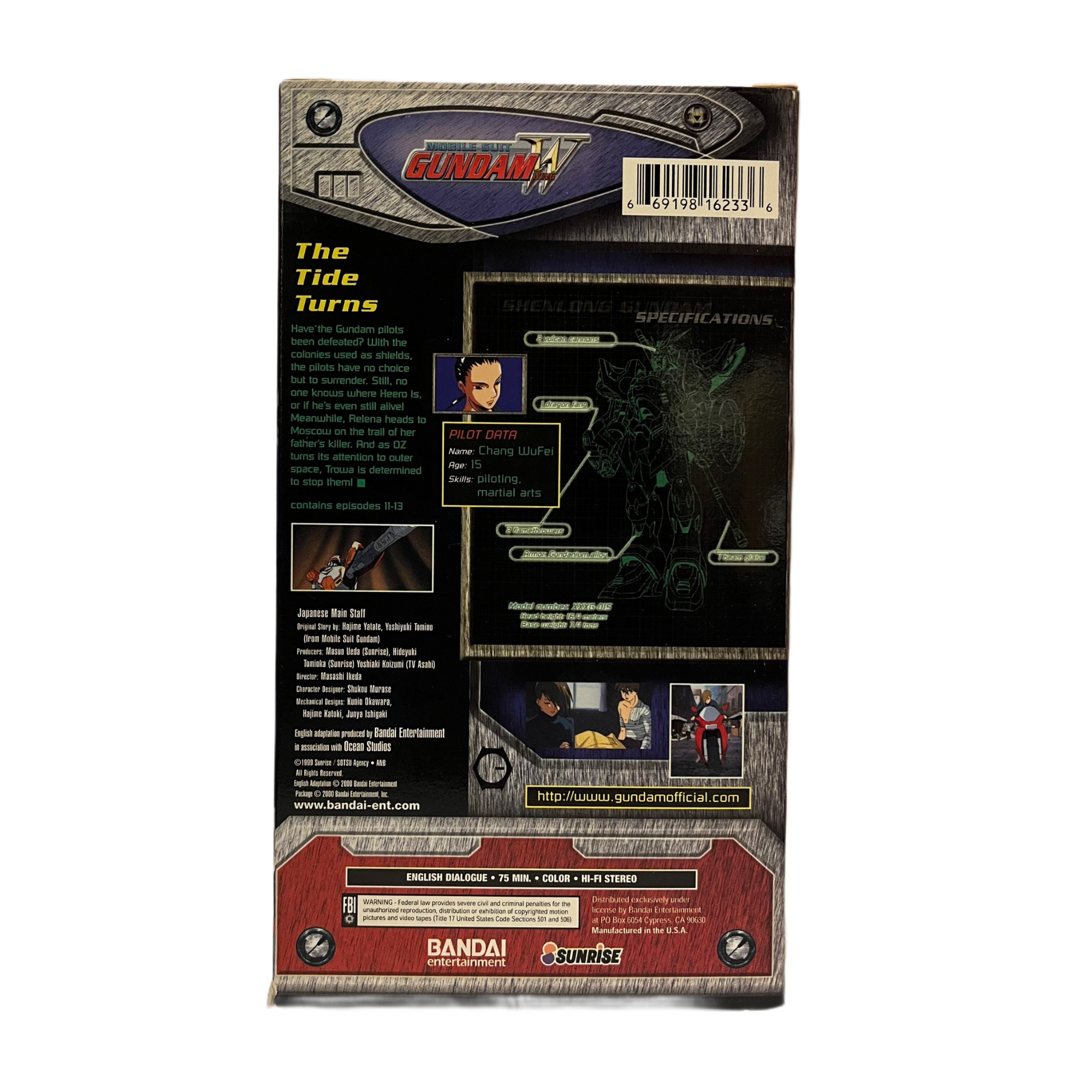 Gundam Wing: Showdown in Space VHS Tape
