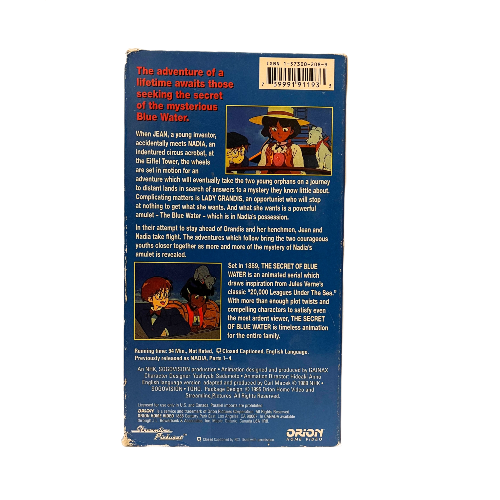 The Secret of Blue Water: The Adventure Begins VHS Tape