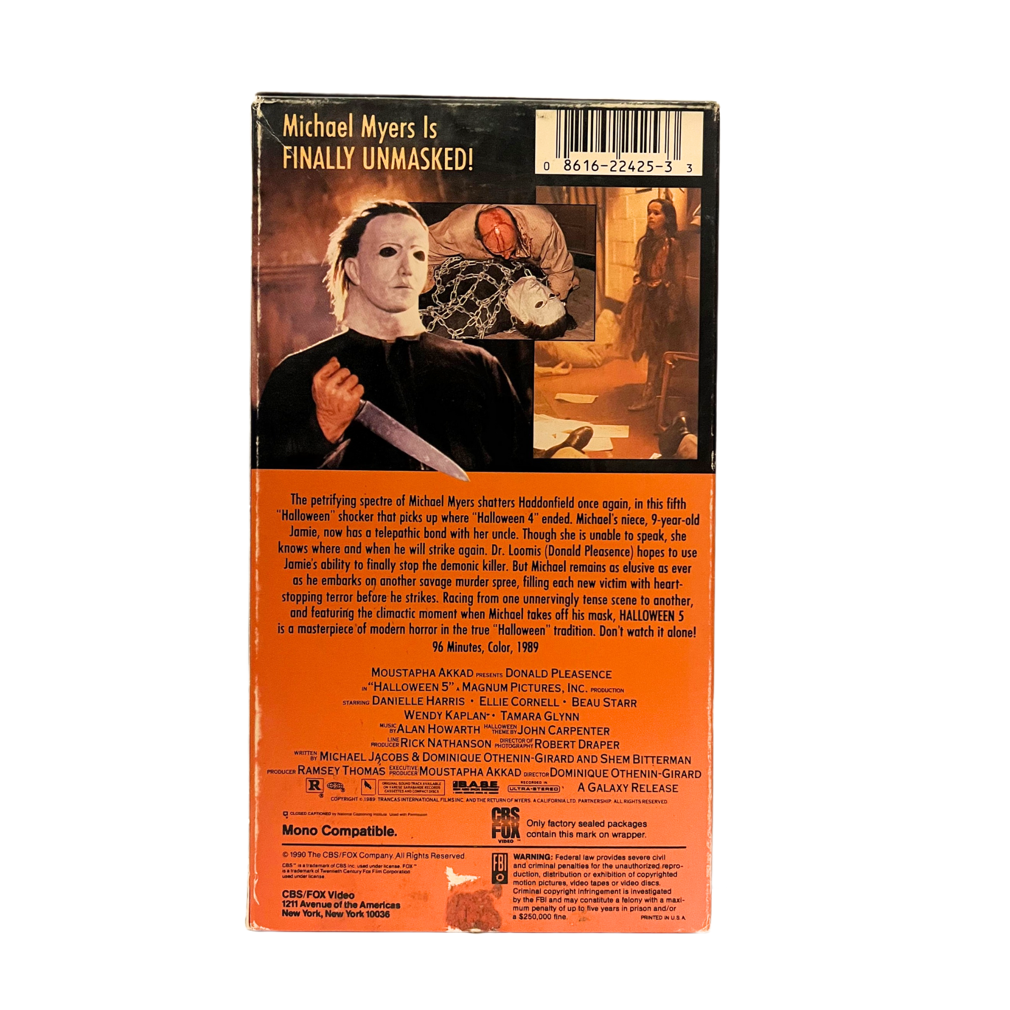 Halloween 5 VHS Tape