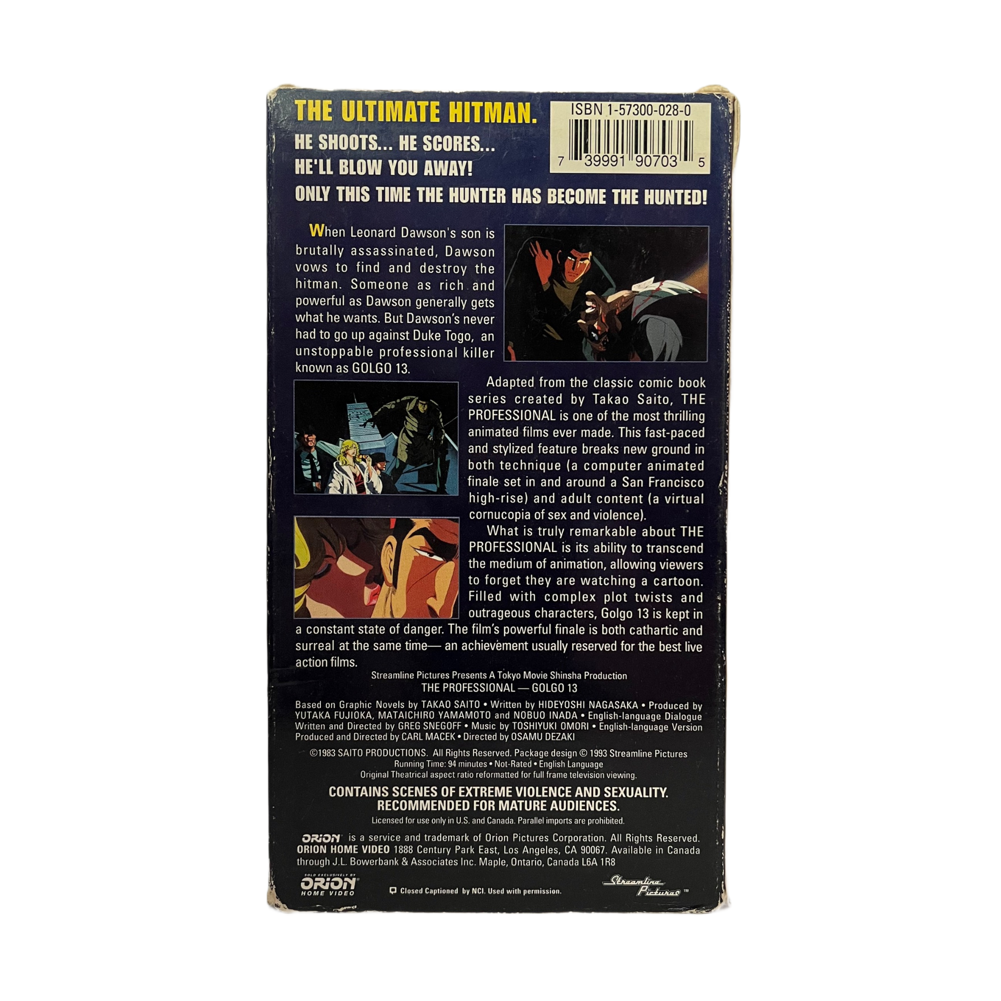 Golgo 13: The Professional VHS Tape