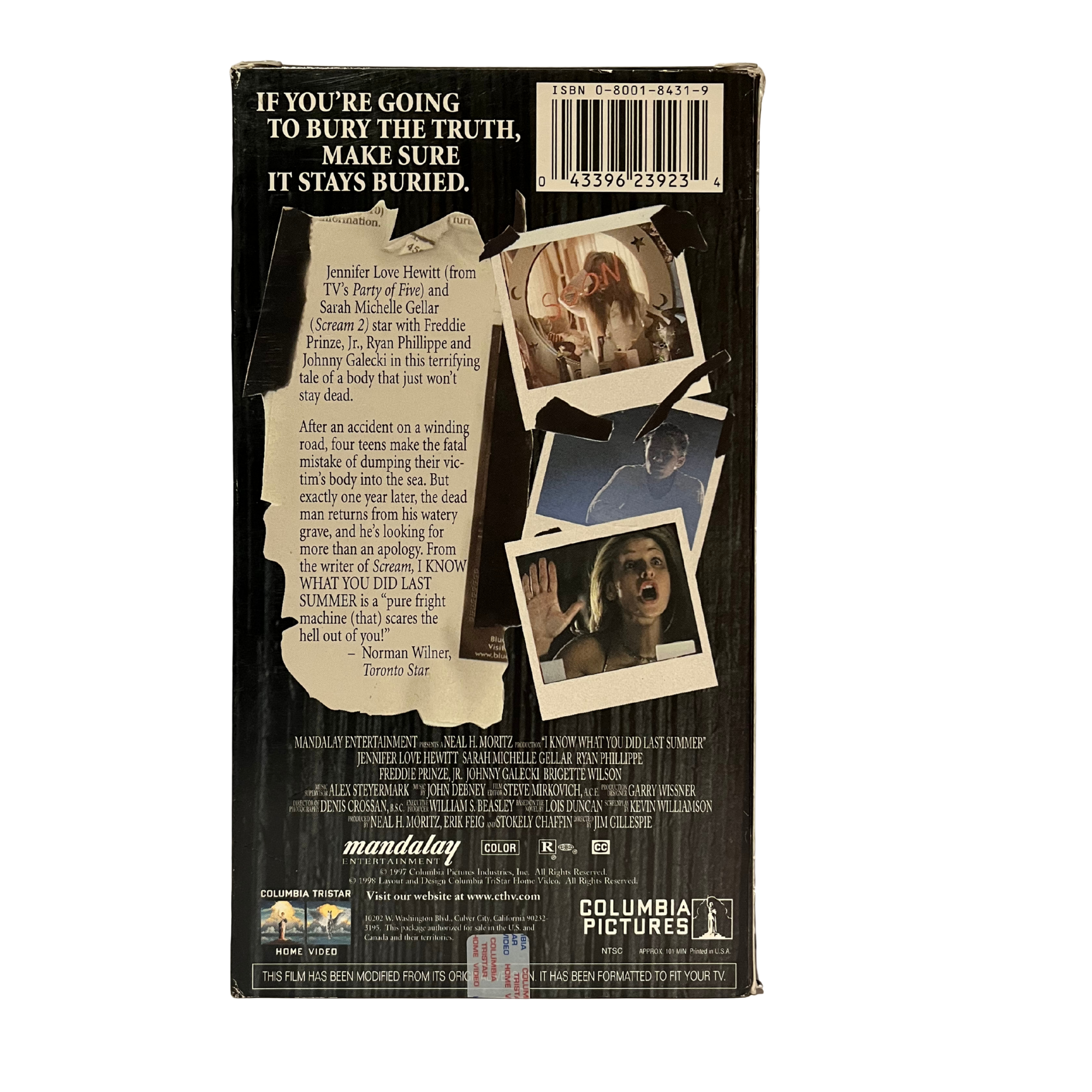 I Know What You Did Last Summer VHS Tape