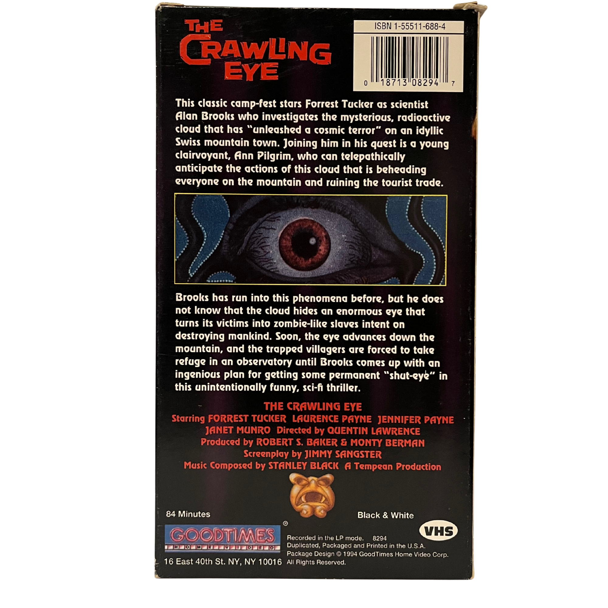 The Crawling Eye VHS Tape