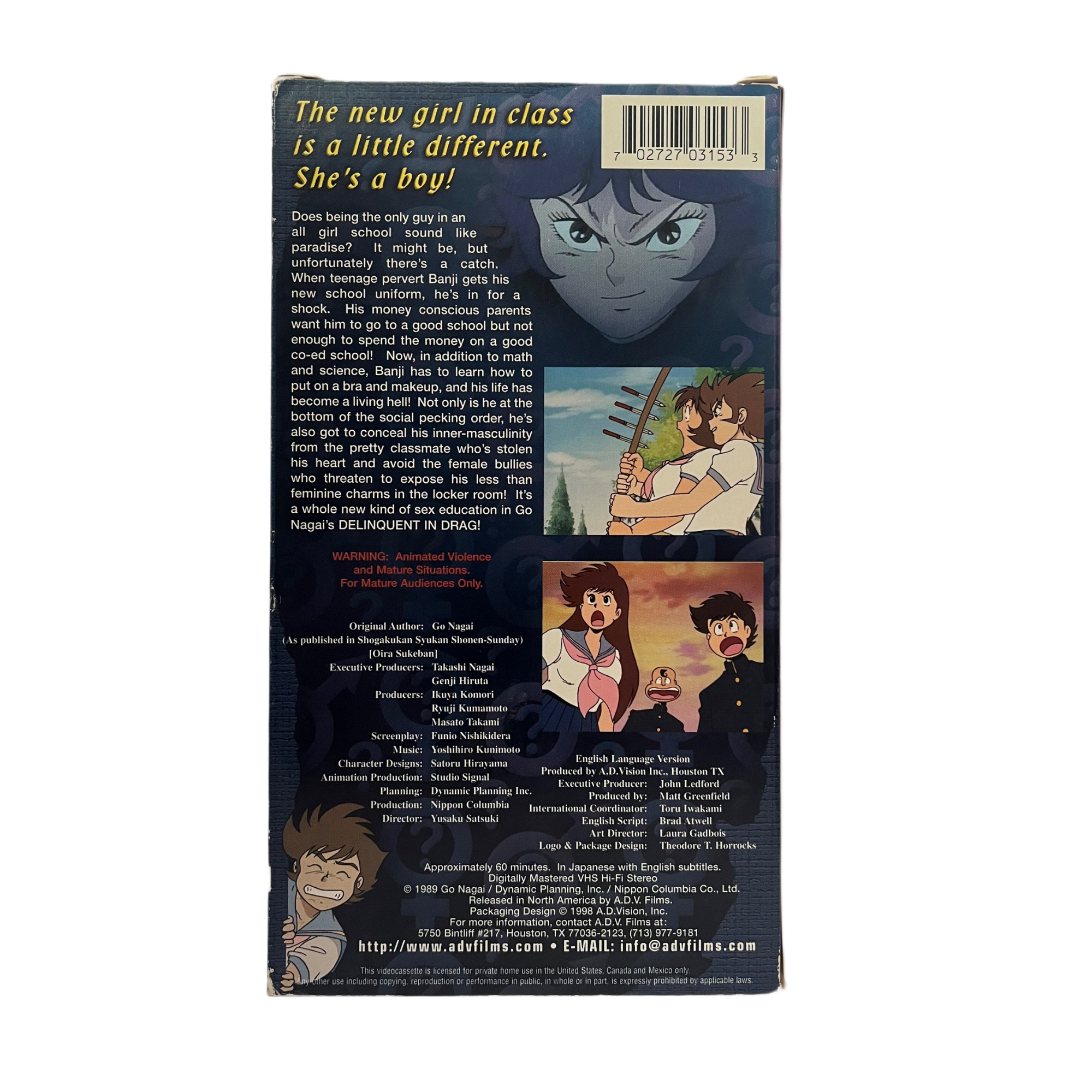 Delinquent In Drag VHS Tape