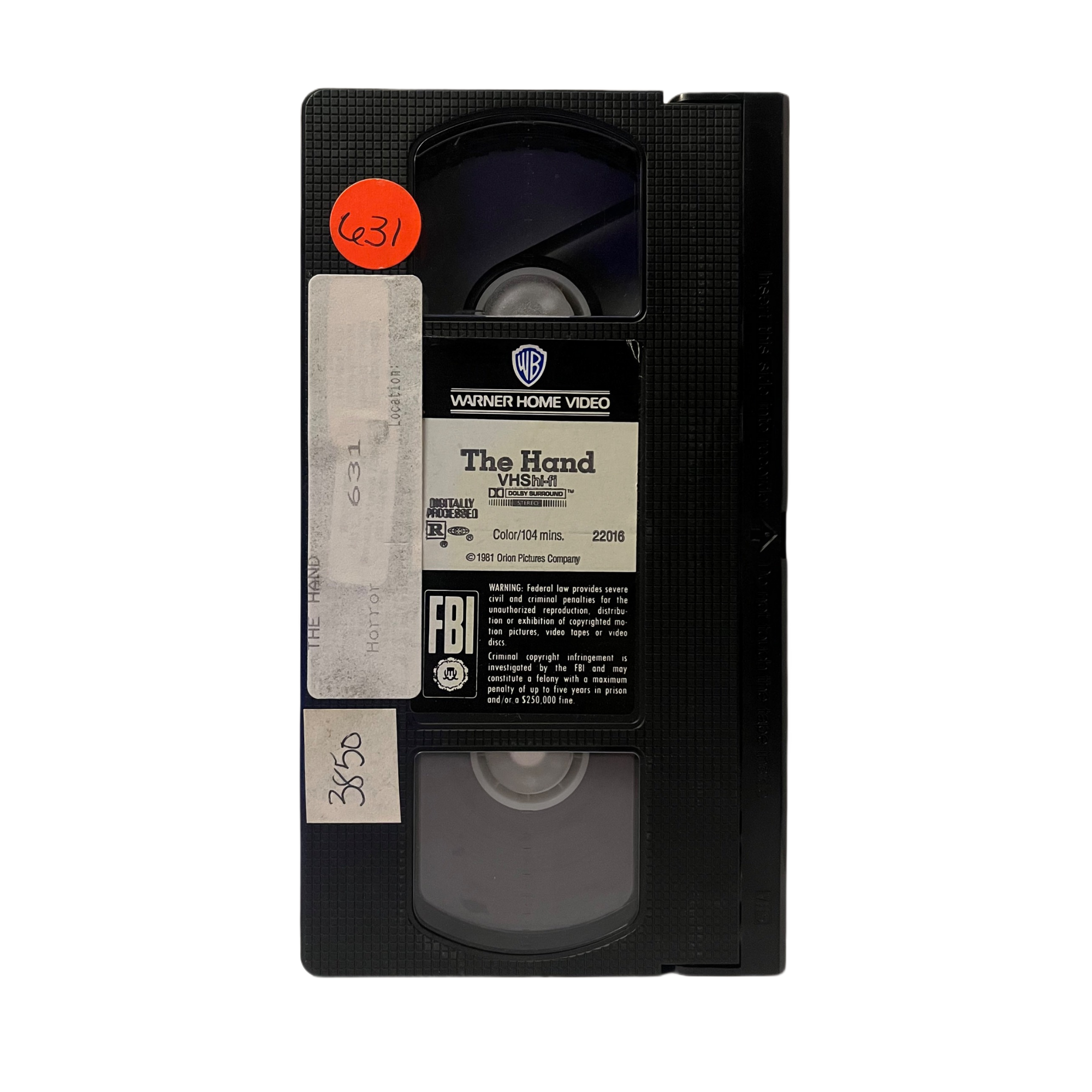 The Hand VHS Tape