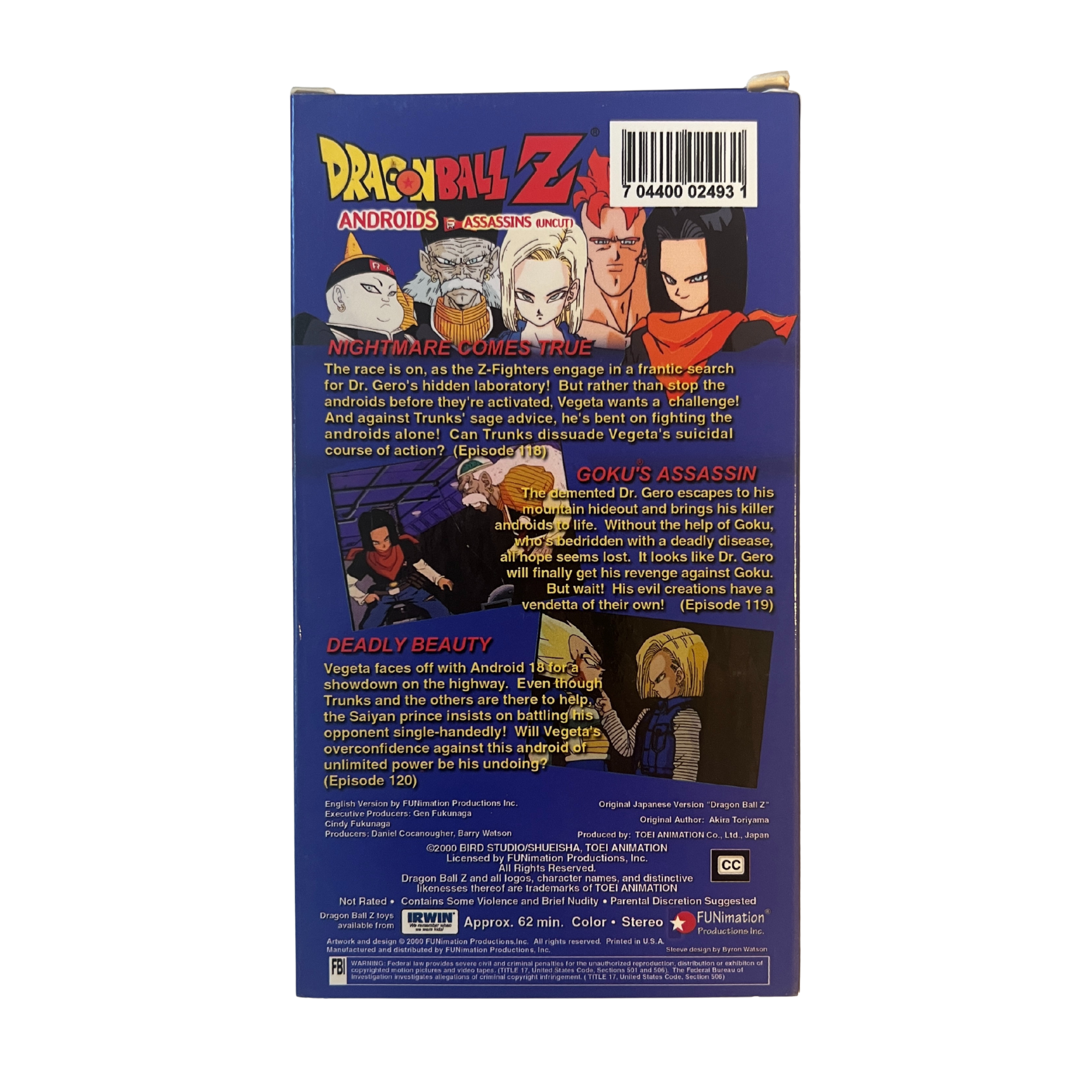Dragon Ball Z: Androids, Assassins VHS Tape