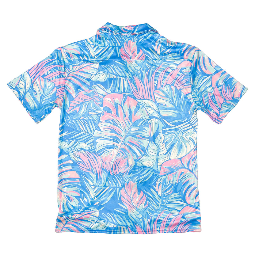Sky Blue Tuberose Men's Hawaiian Shirt main image 1