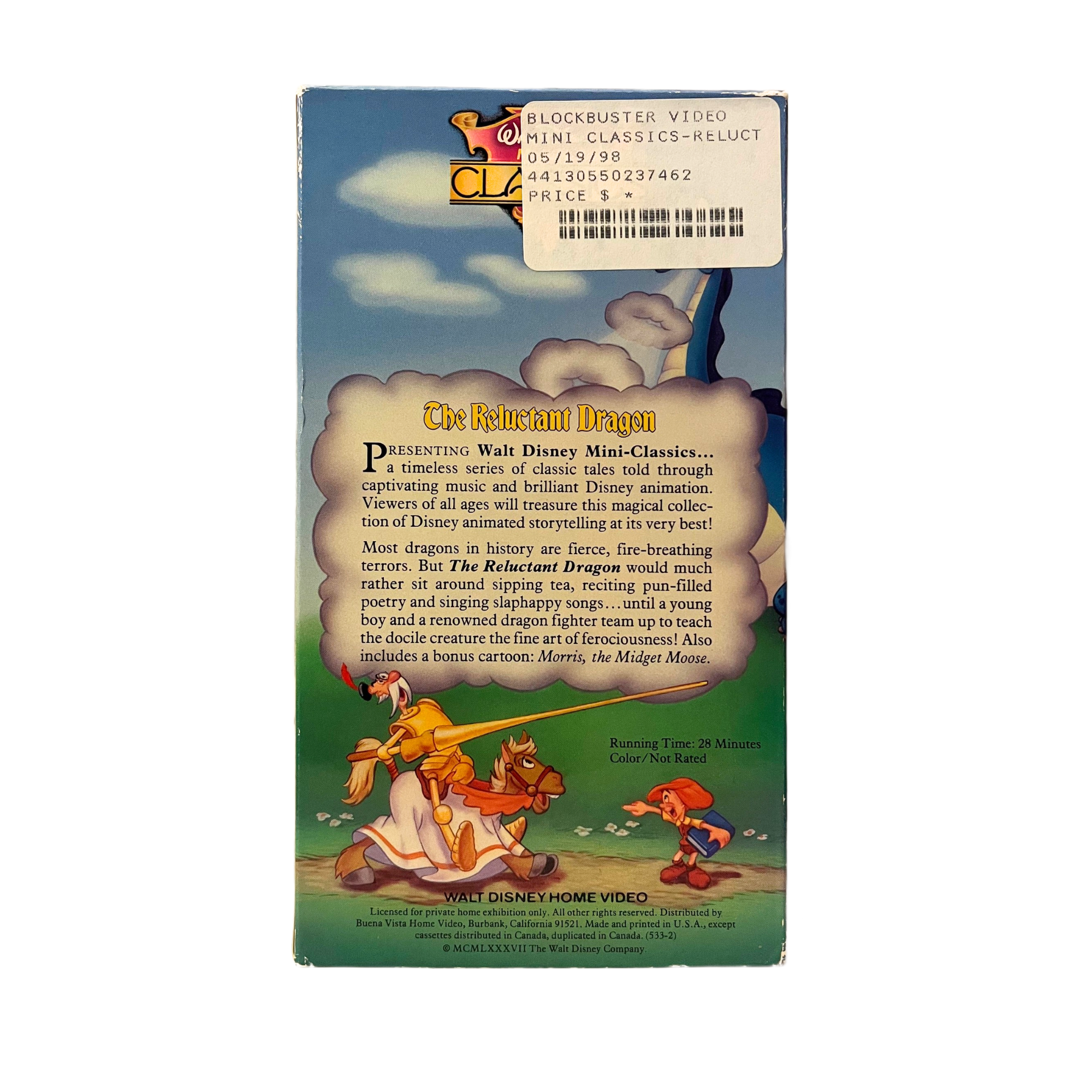 The Reluctant Dragon VHS Tape