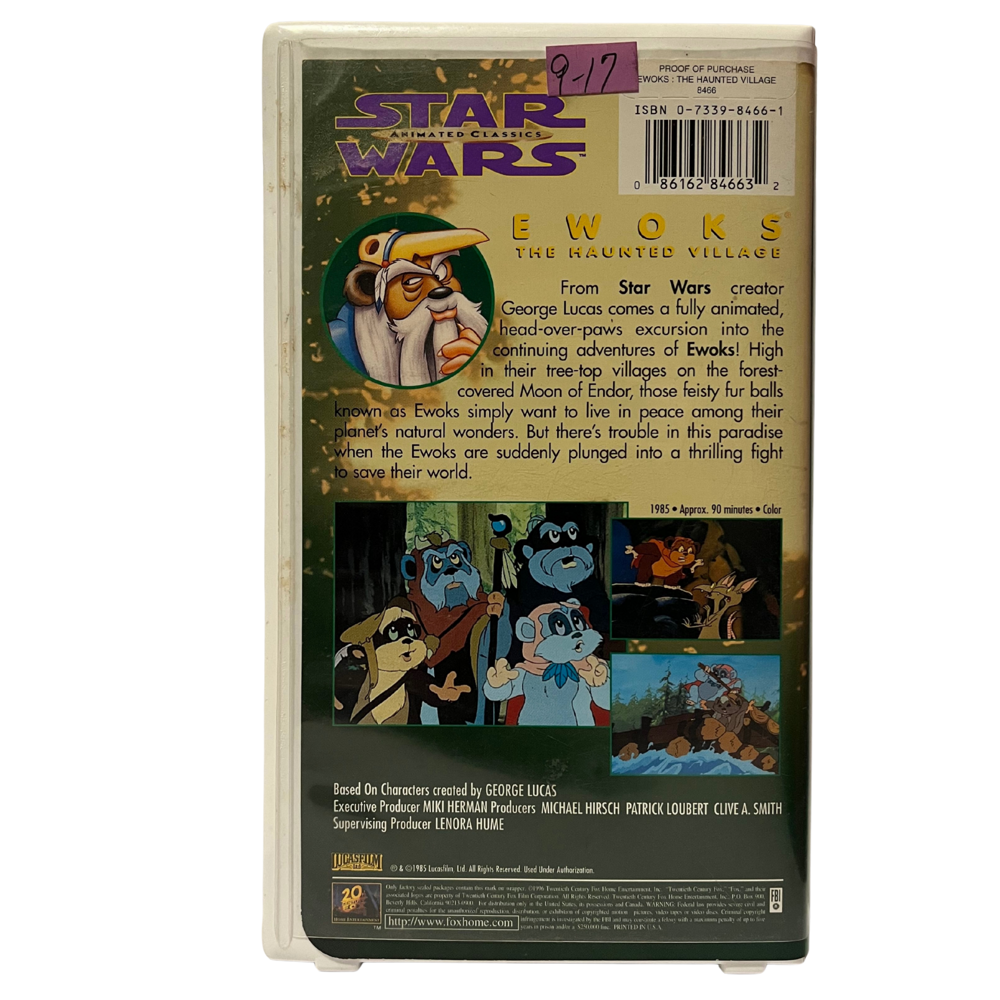Star Wars Ewoks: The Haunted Village VHS Tape