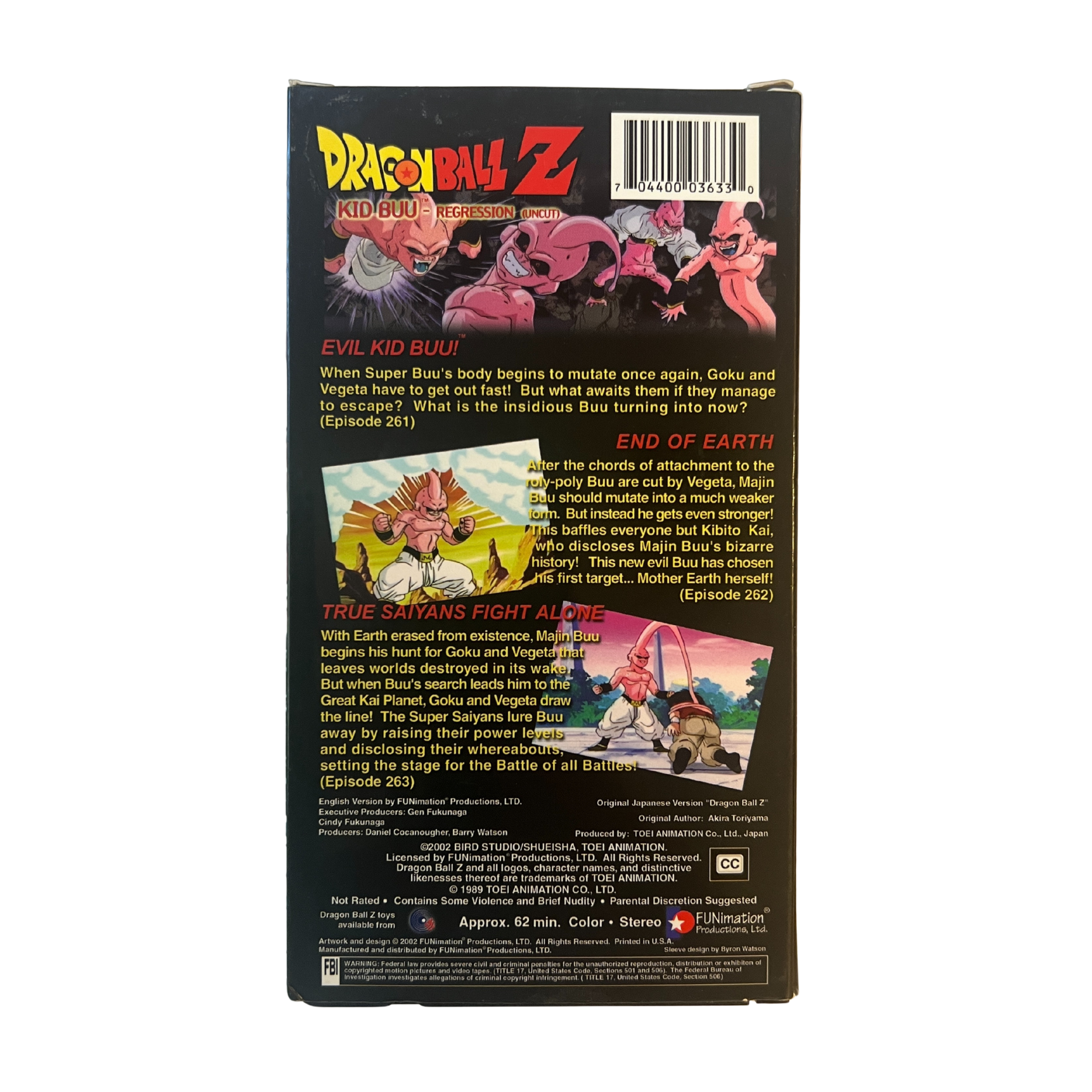 Dragon Ball Z: Kid Buu, Regression VHS Tape