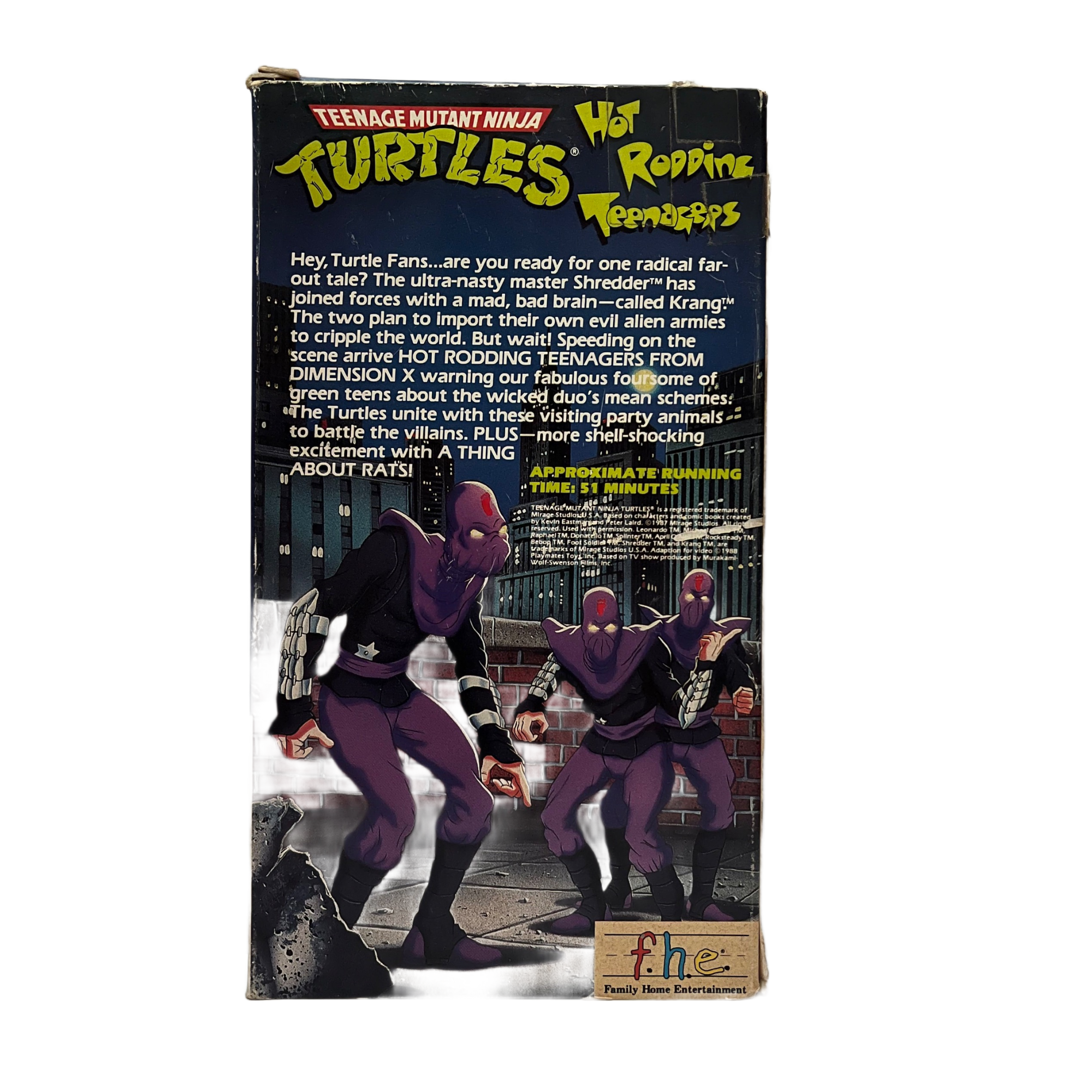 Teenage Mutant Ninja Turtles: Hot Rodding Teenagers VHS Tape