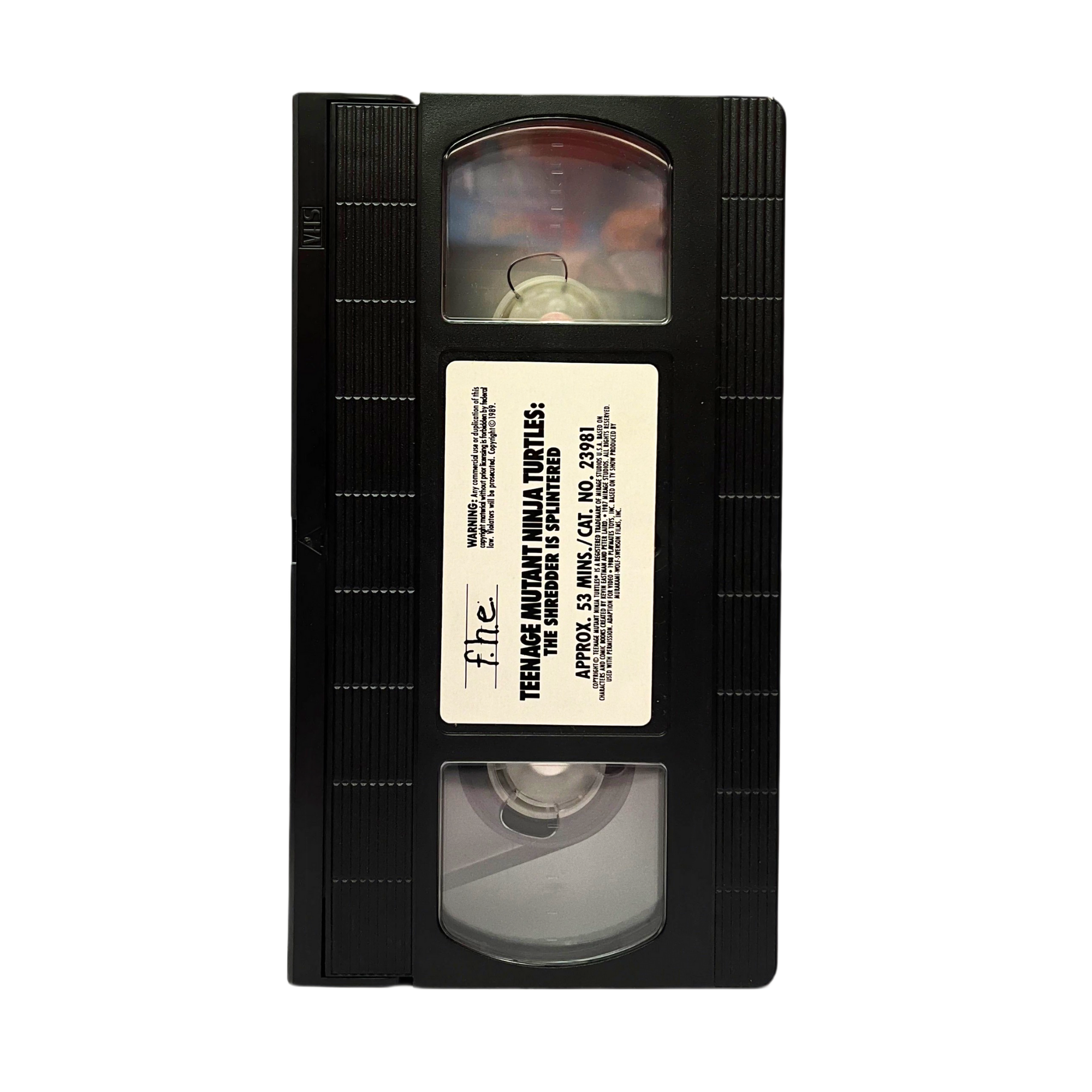 Teenage Mutant Ninja Turtles: Shredder Is Splintered VHS Tape