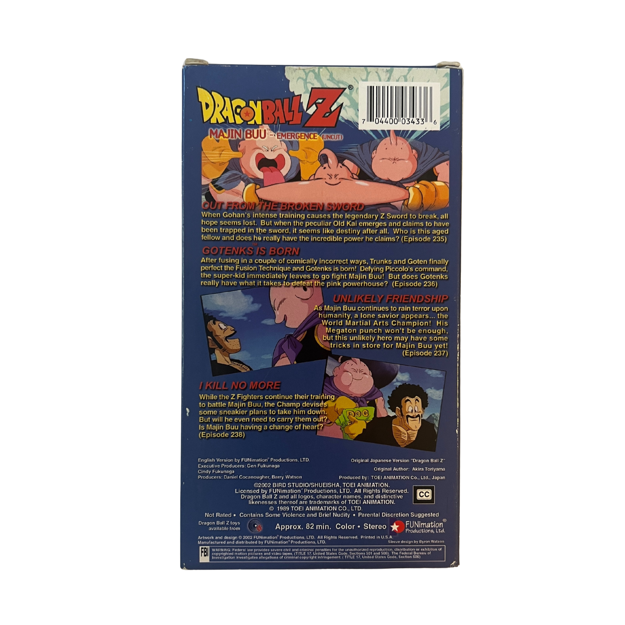 Dragon Ball Z: Majin Buu, Emergence VHS Tape