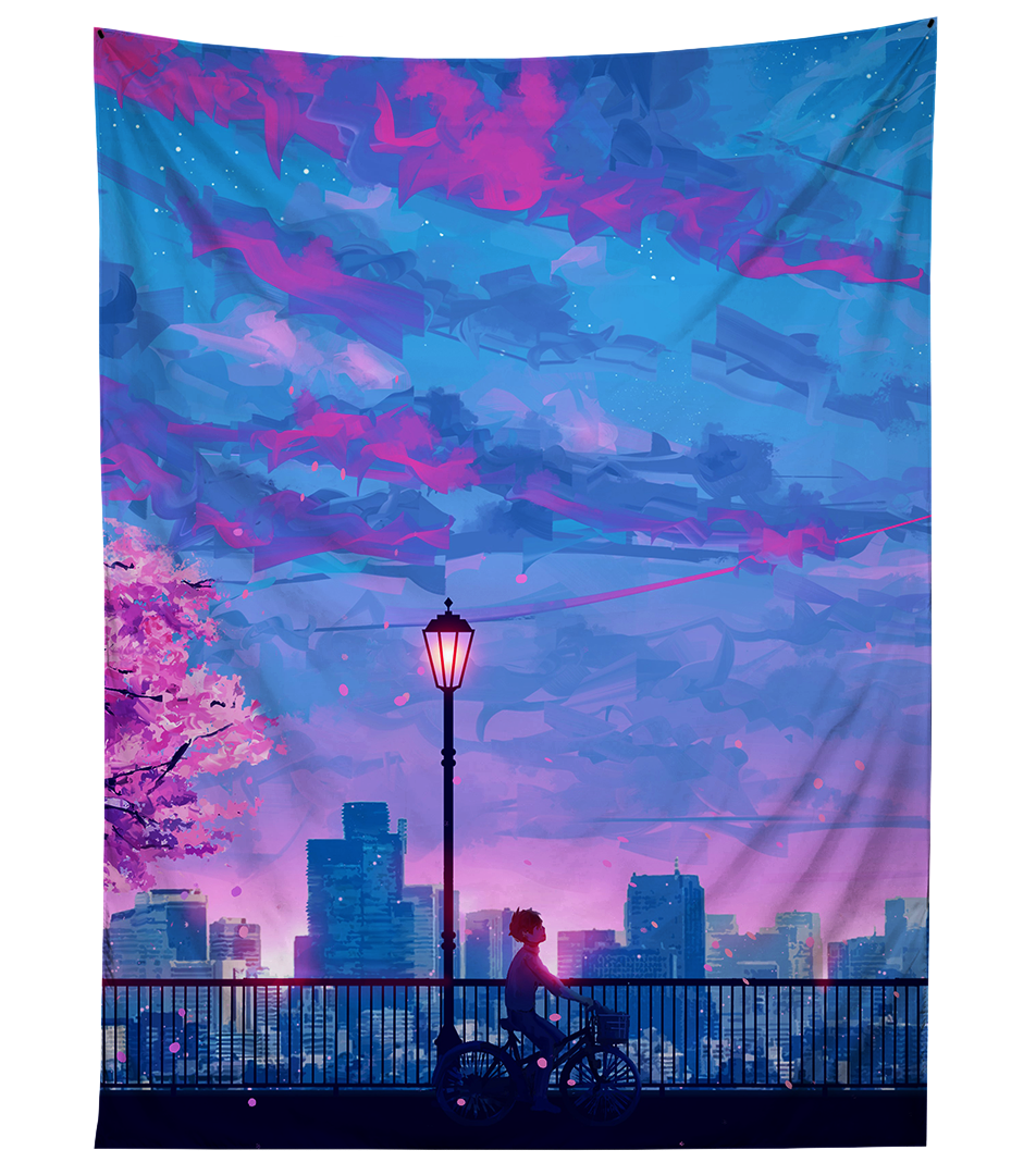 Plum Sky Ride Tapestry