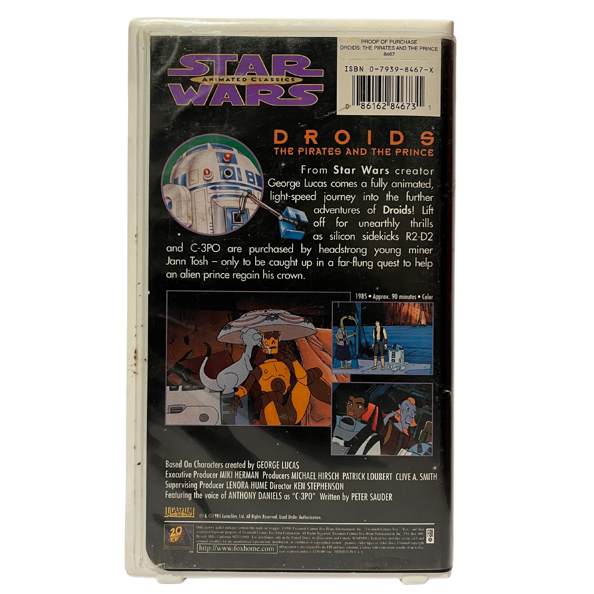 Star Wars Droids: The Pirates and the Prince VHS Tape