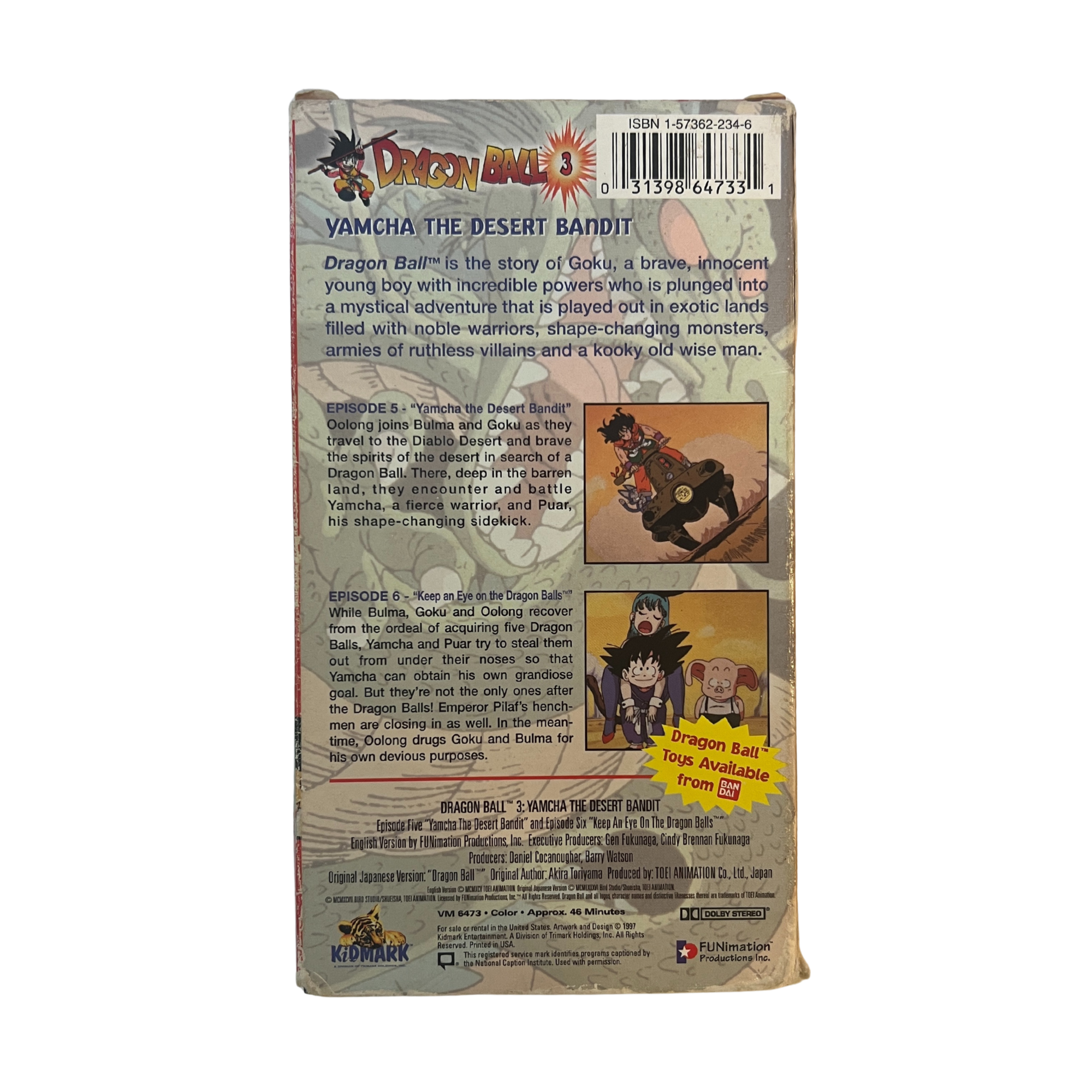 Dragon Ball: Yamcha The Desert Bandit VHS Tape