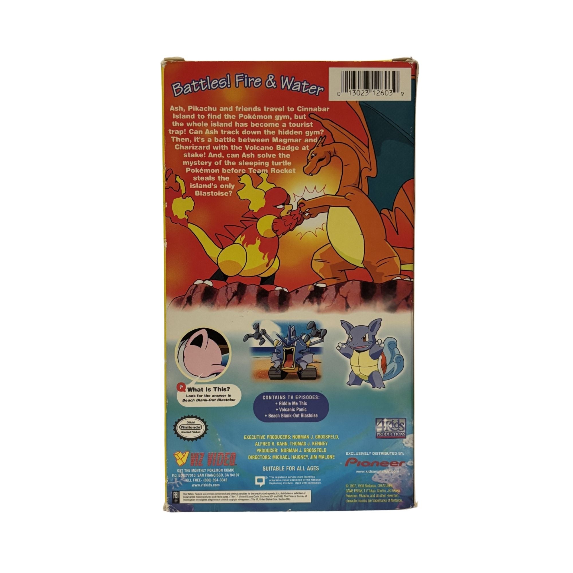 Pokemon: Water Blast! VHS Tape