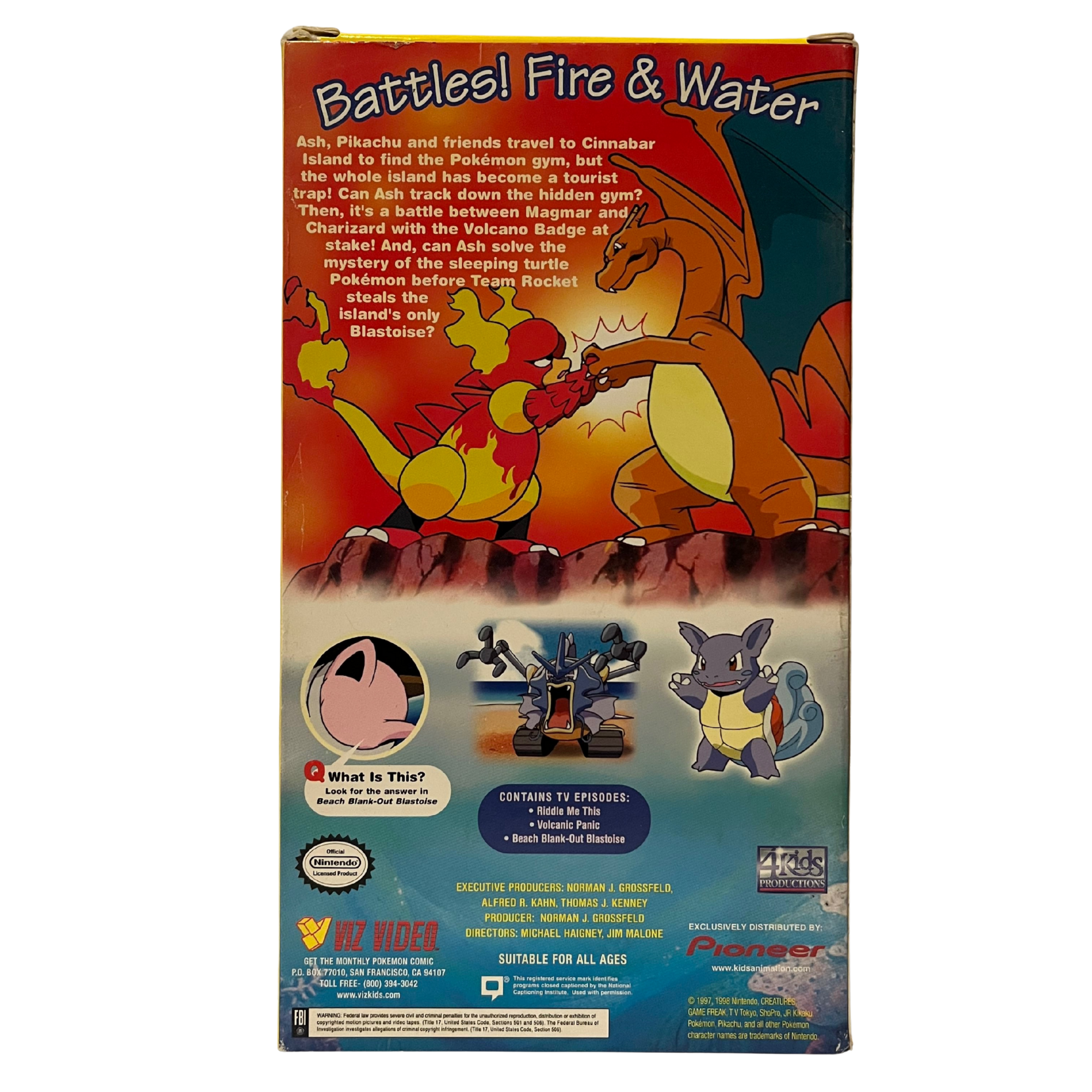 Pokemon Water Blast VHS Tape