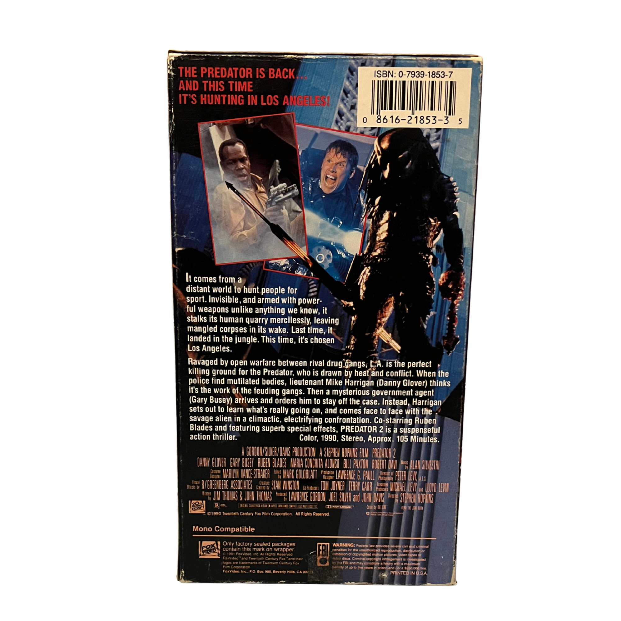 Predator 2 VHS Tape