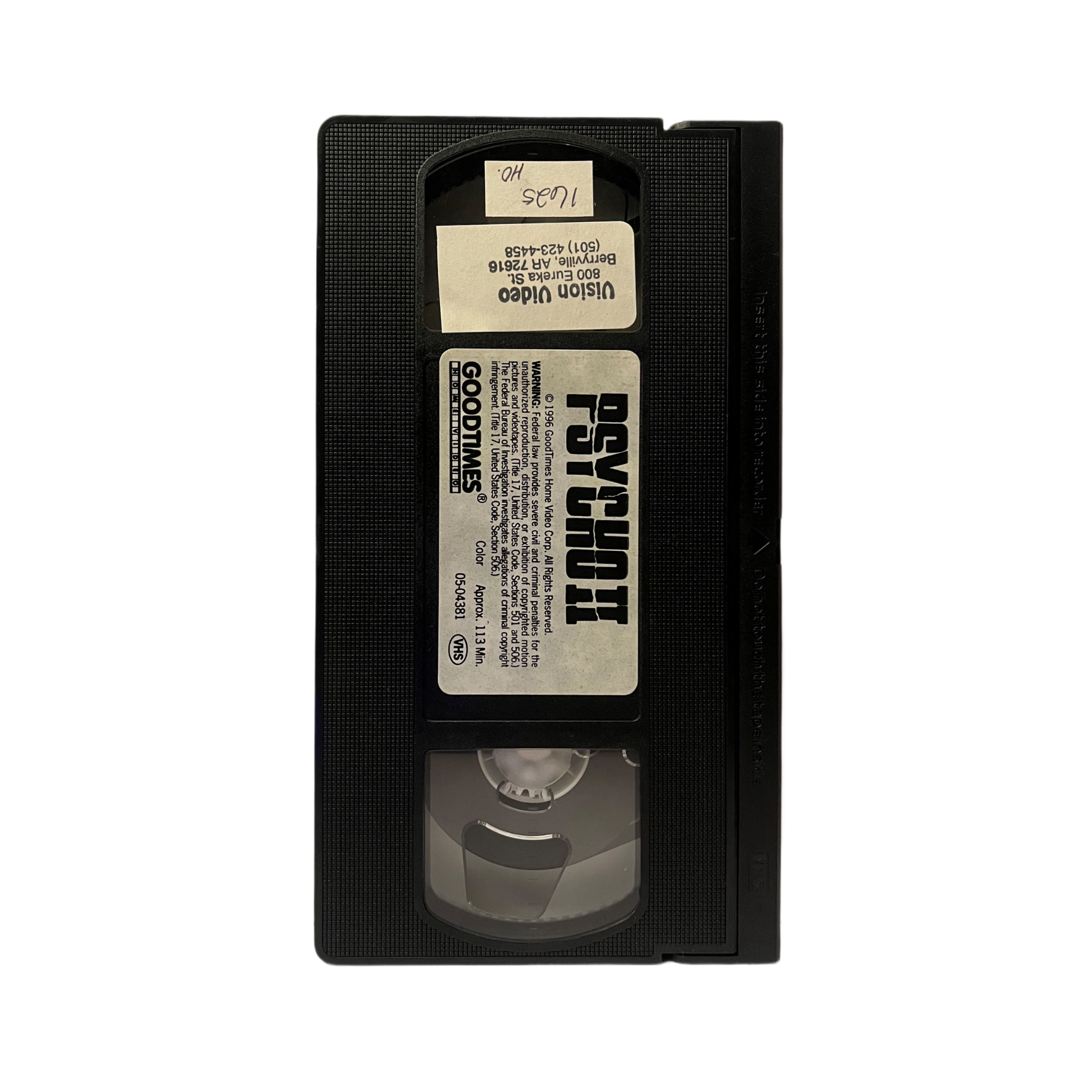 Psycho II VHS Tape
