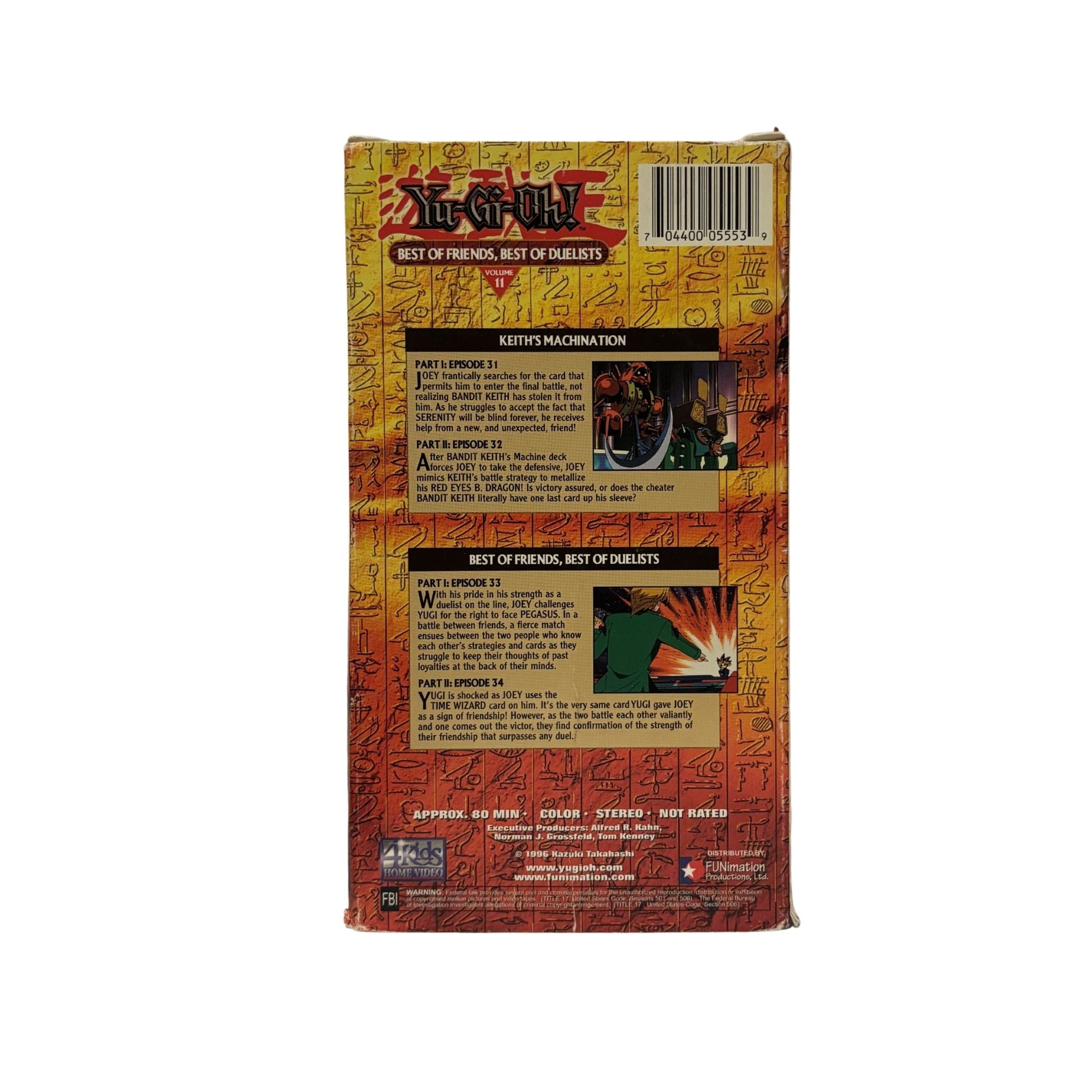 Yu-Gi-Oh! Best of Friends Best of Duelists VHS Tape