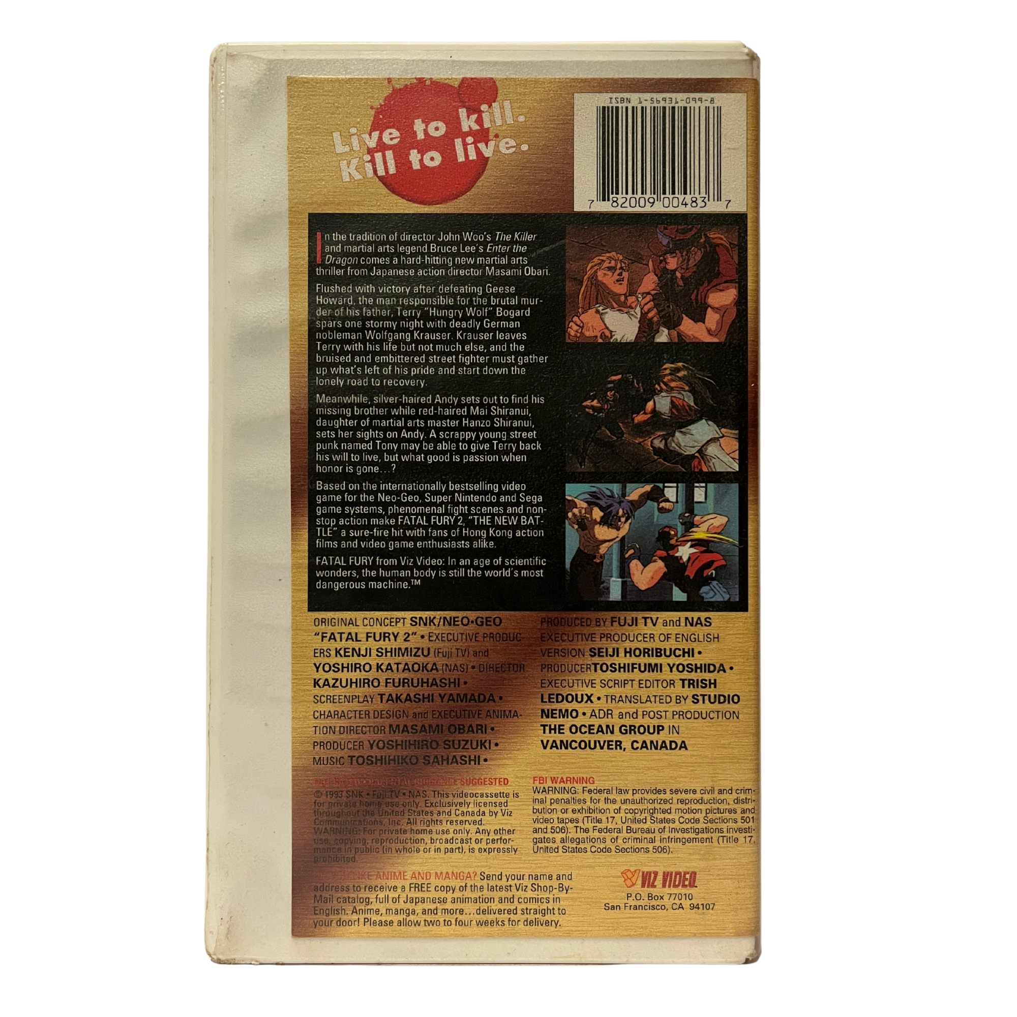 Fatal Fury 2 The New Battle VHS Tape