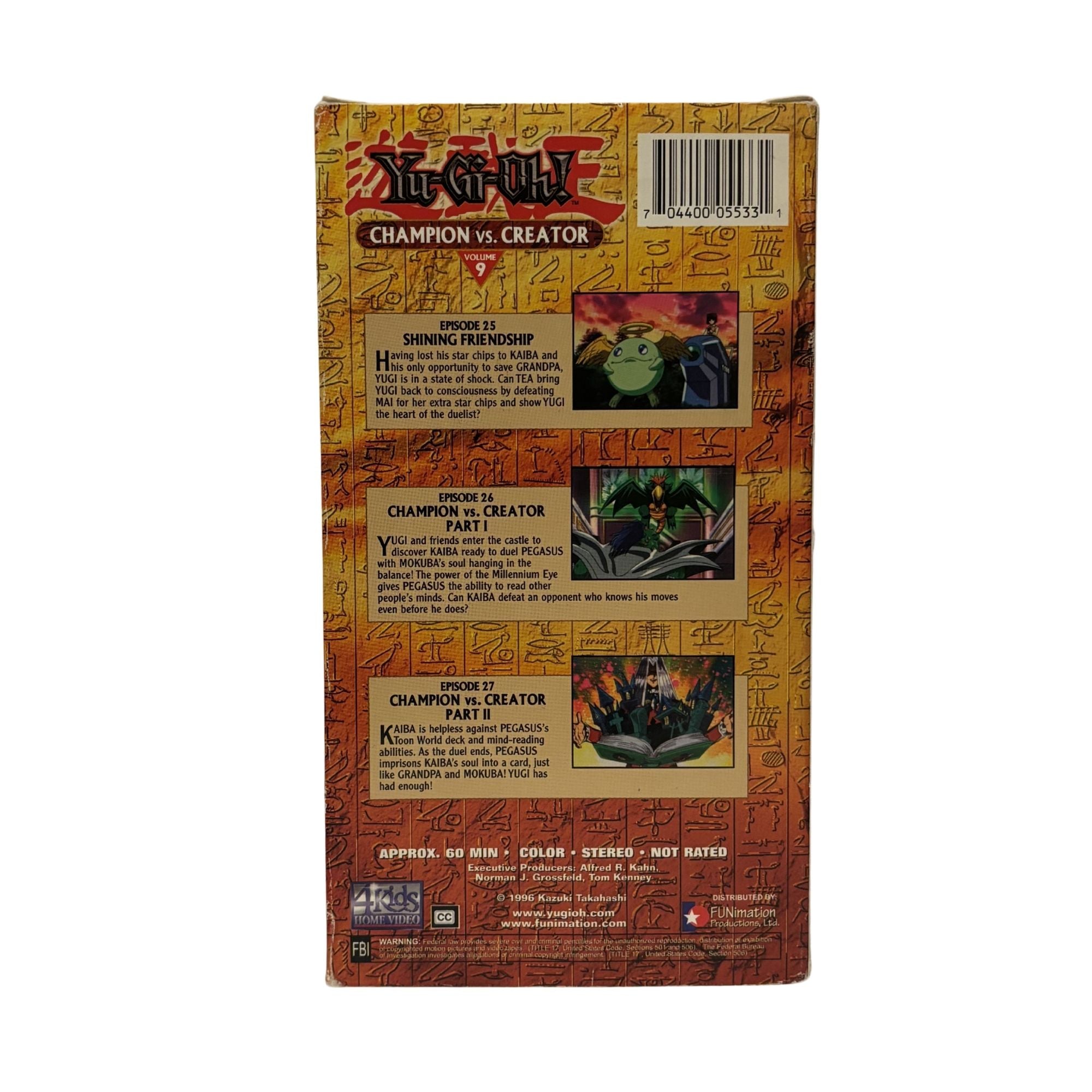 Yu-Gi-Oh! Champion Vs. Creator VHS Tape