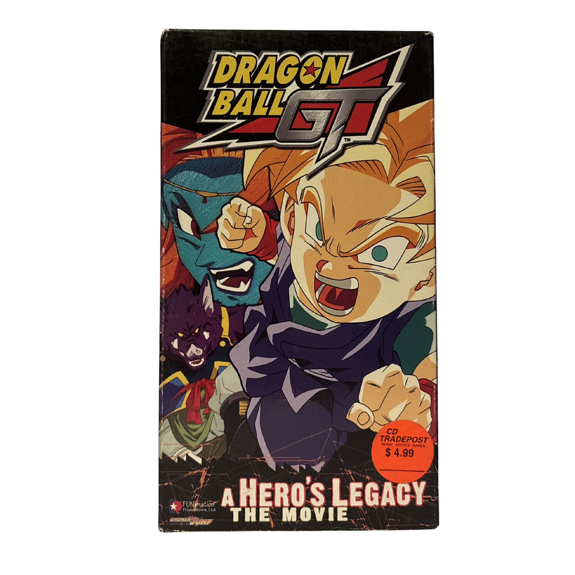 Dragon Ball GT: A Hero's Legacy The Movie VHS Tape