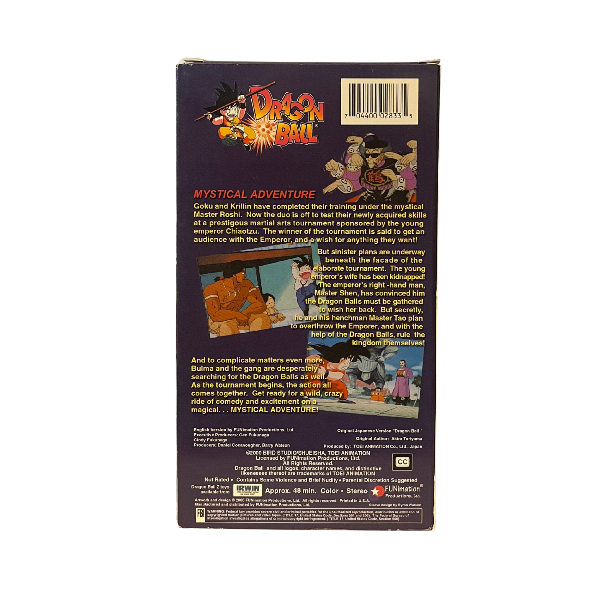 Dragon Ball: Mystical Adventure (Uncut) VHS Tape