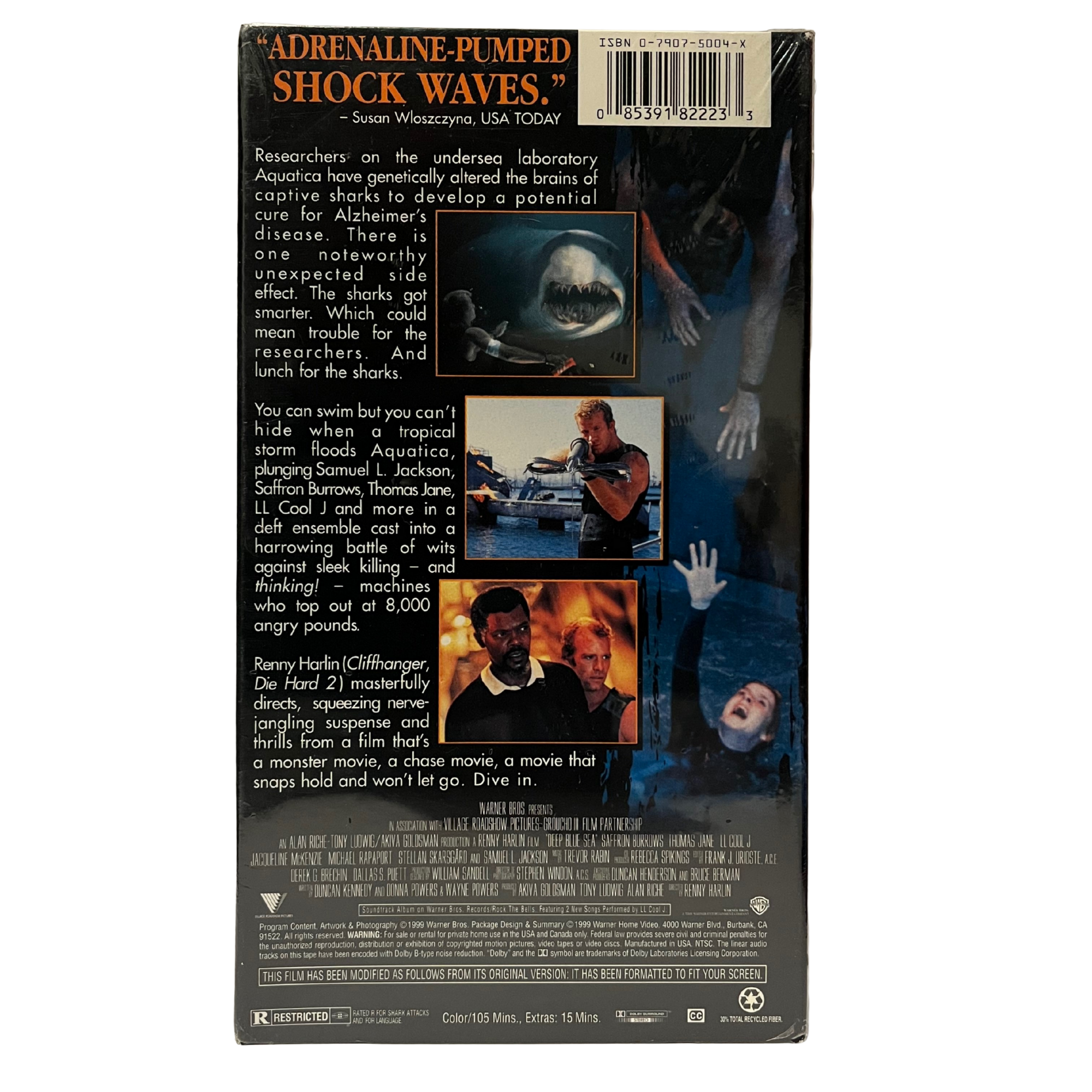 Deep Blue Sea VHS Tape