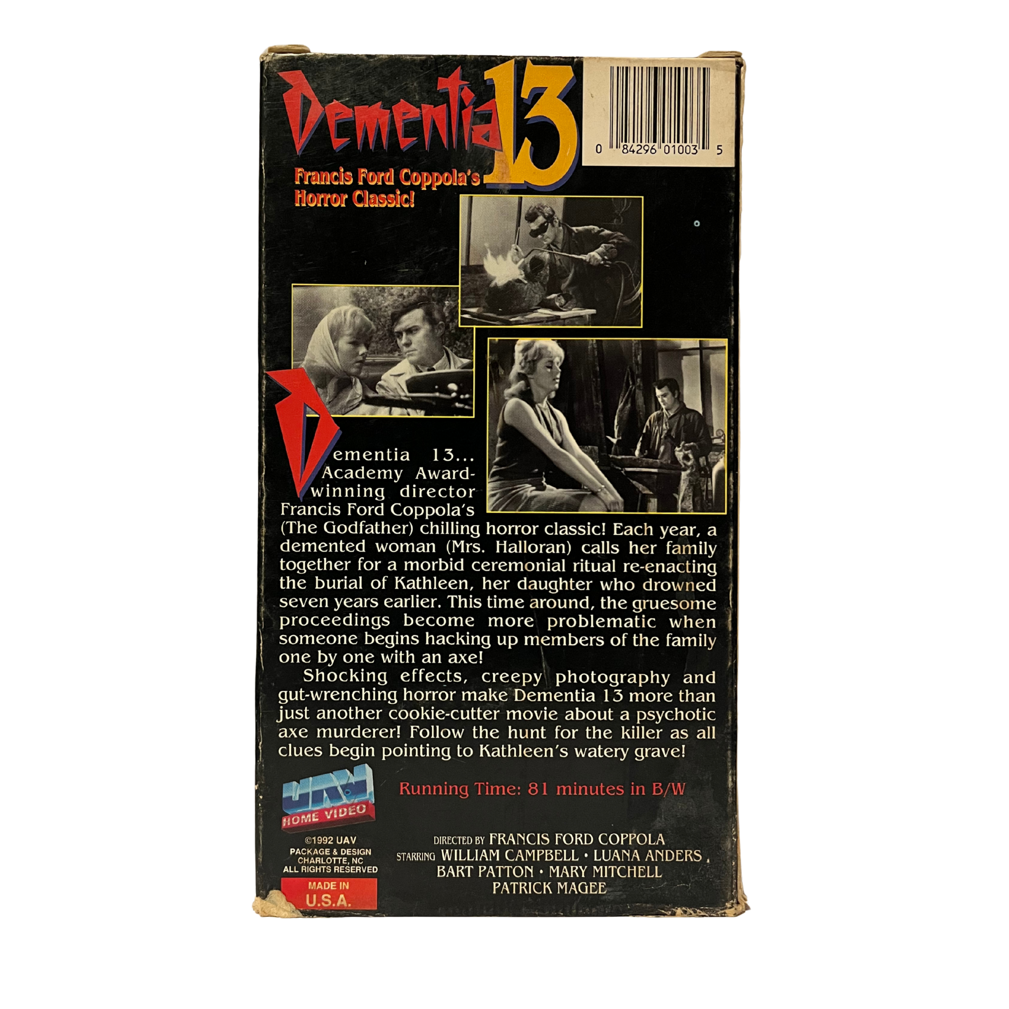 Dementia 13 VHS Tape