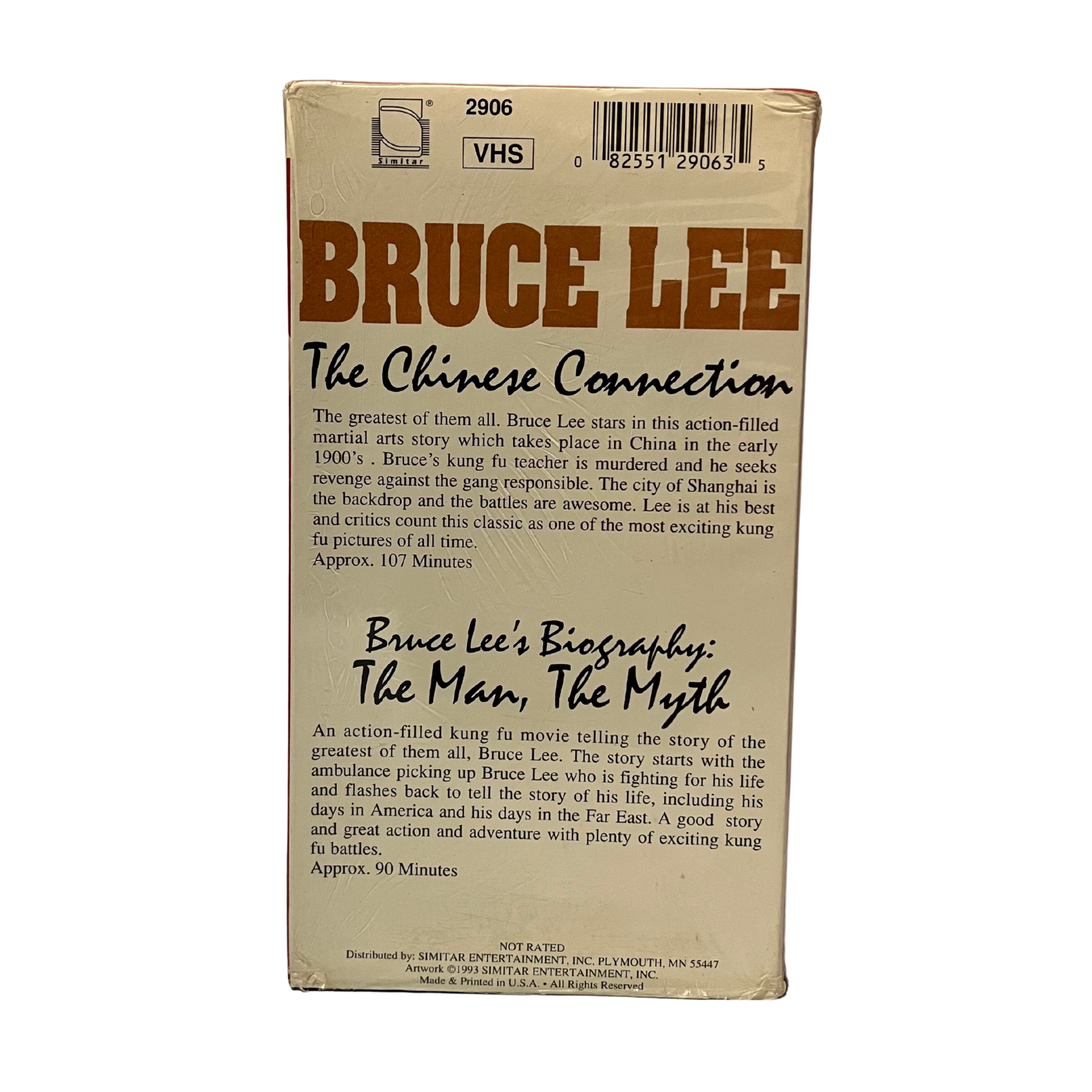 Bruce Lee Two VHS Tape Set