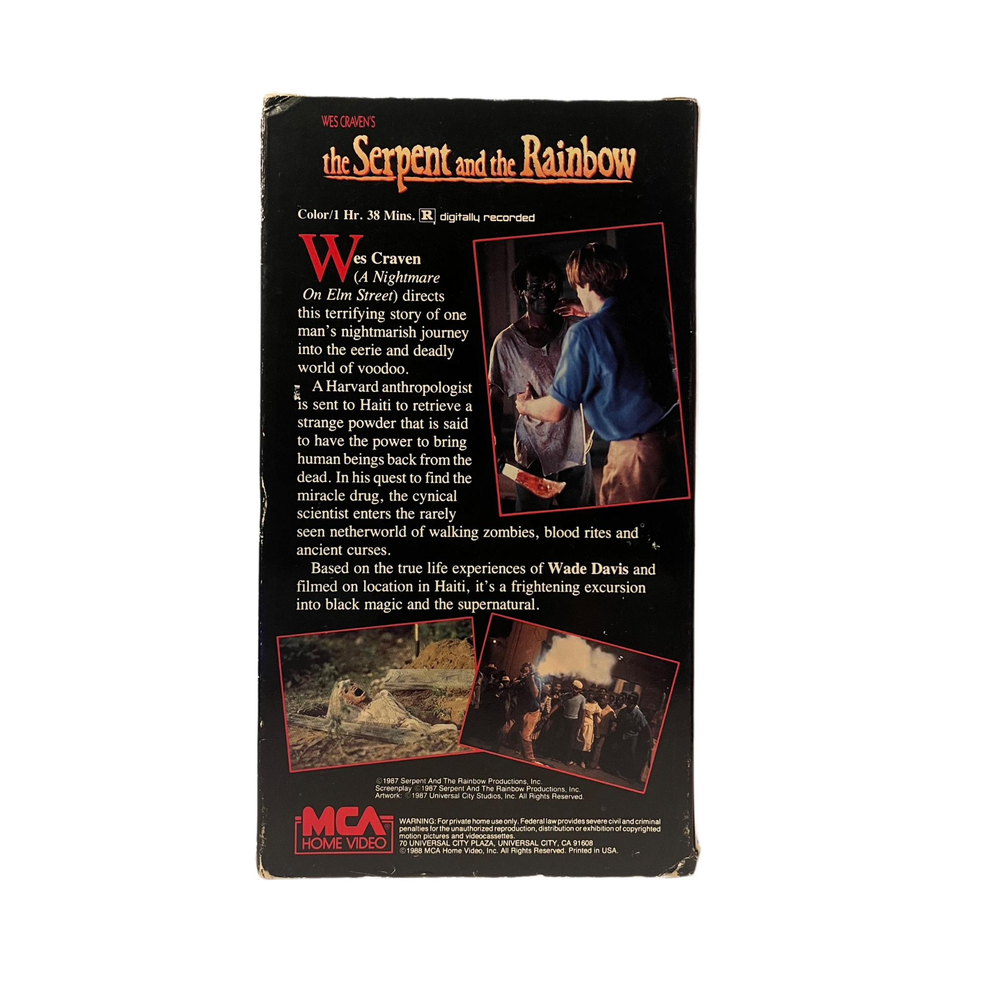 The Serpent And The Rainbow VHS Tape