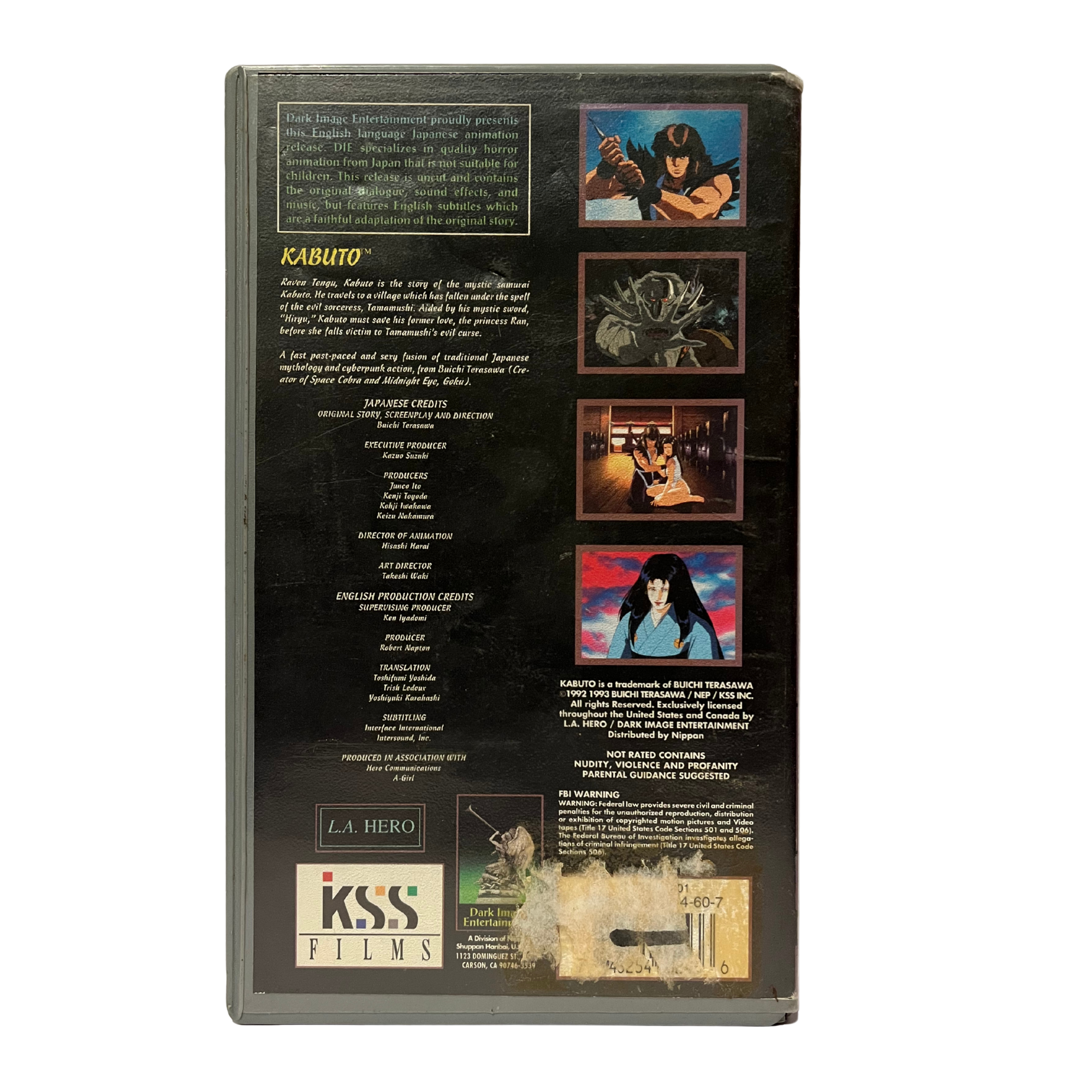 Raven Tengu Kabuto VHS Tape