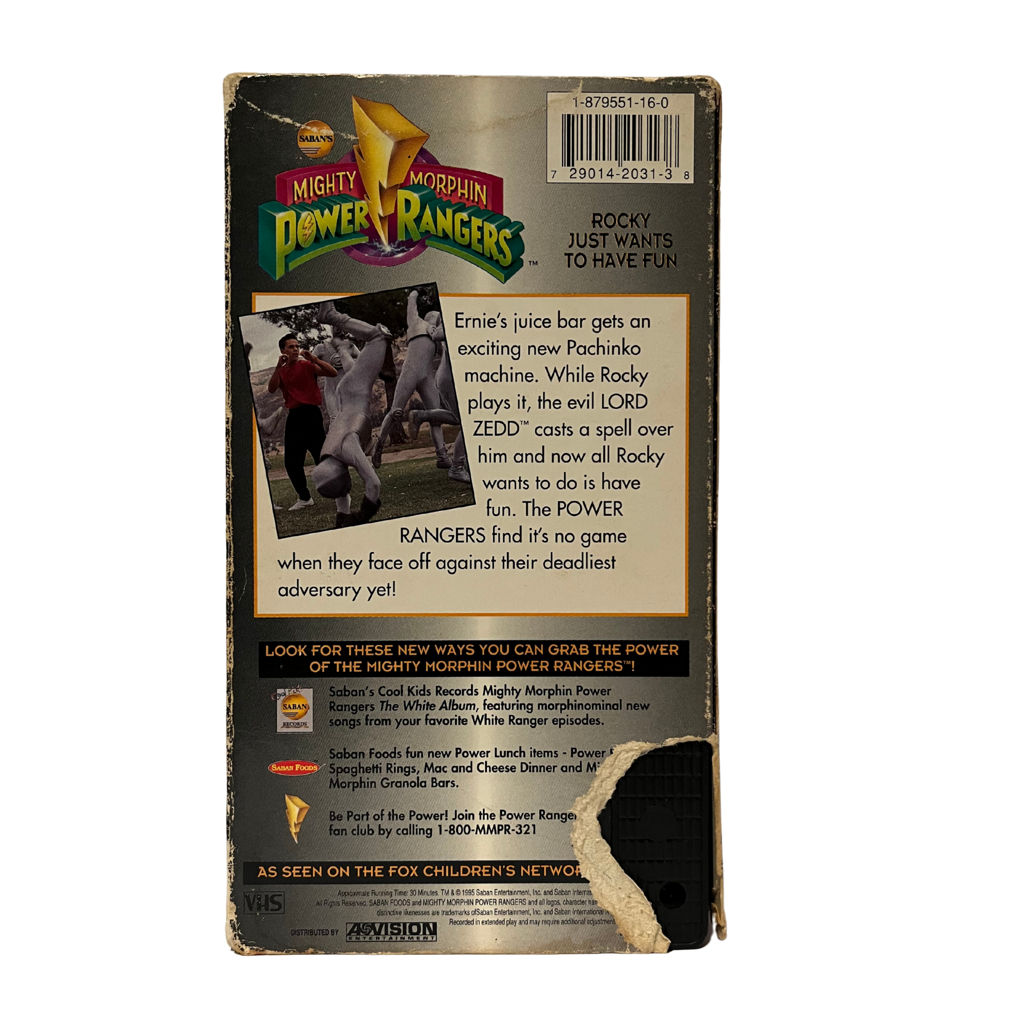 Power Rangers: Rocky Just Wants to Have Fun VHS Tape