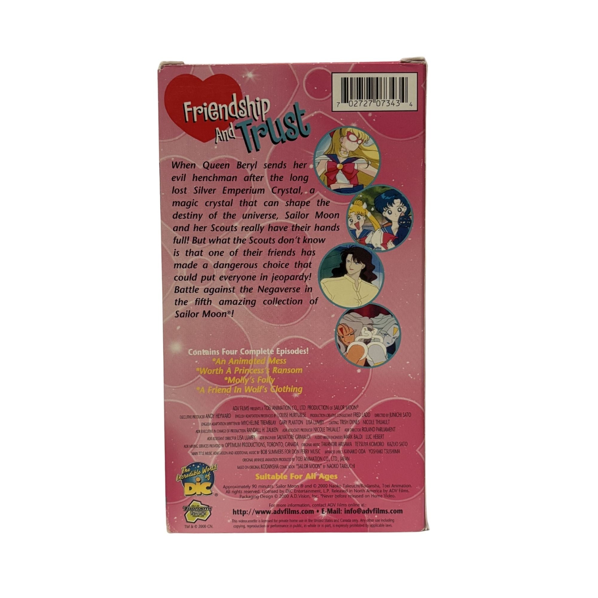 Sailor Moon: Red Hearts And Silver Crystals VHS Tape
