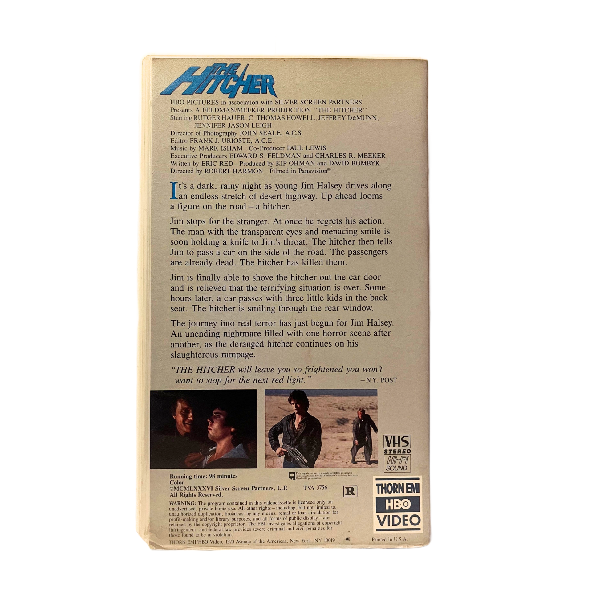 The Hitcher VHS Tape