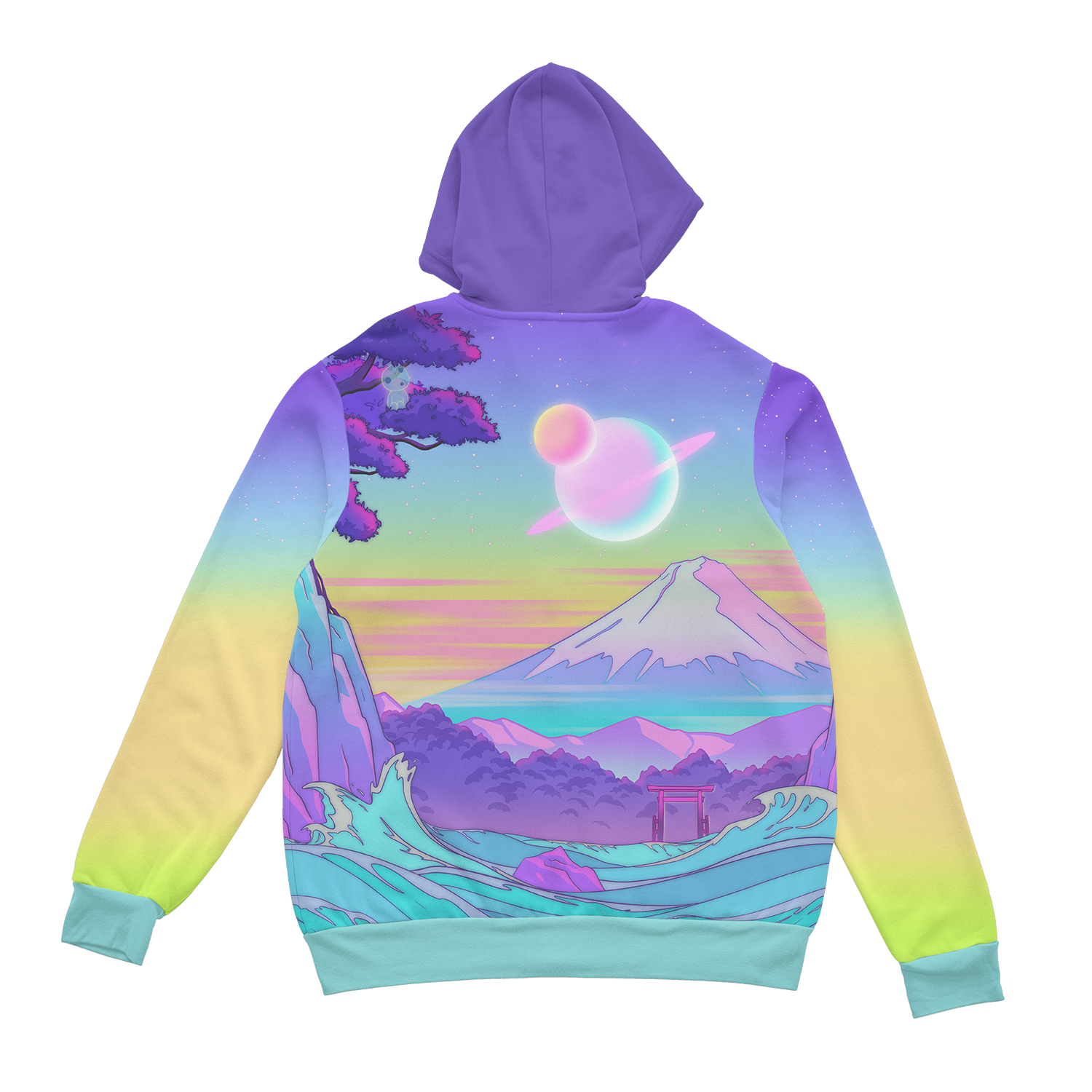 Celestial Fuji Zip Up Hoodie