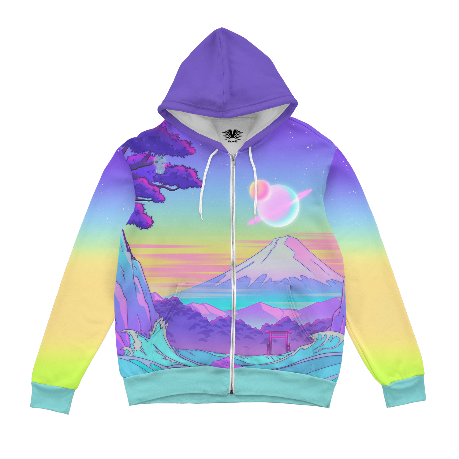 Celestial Fuji Zip Up Hoodie