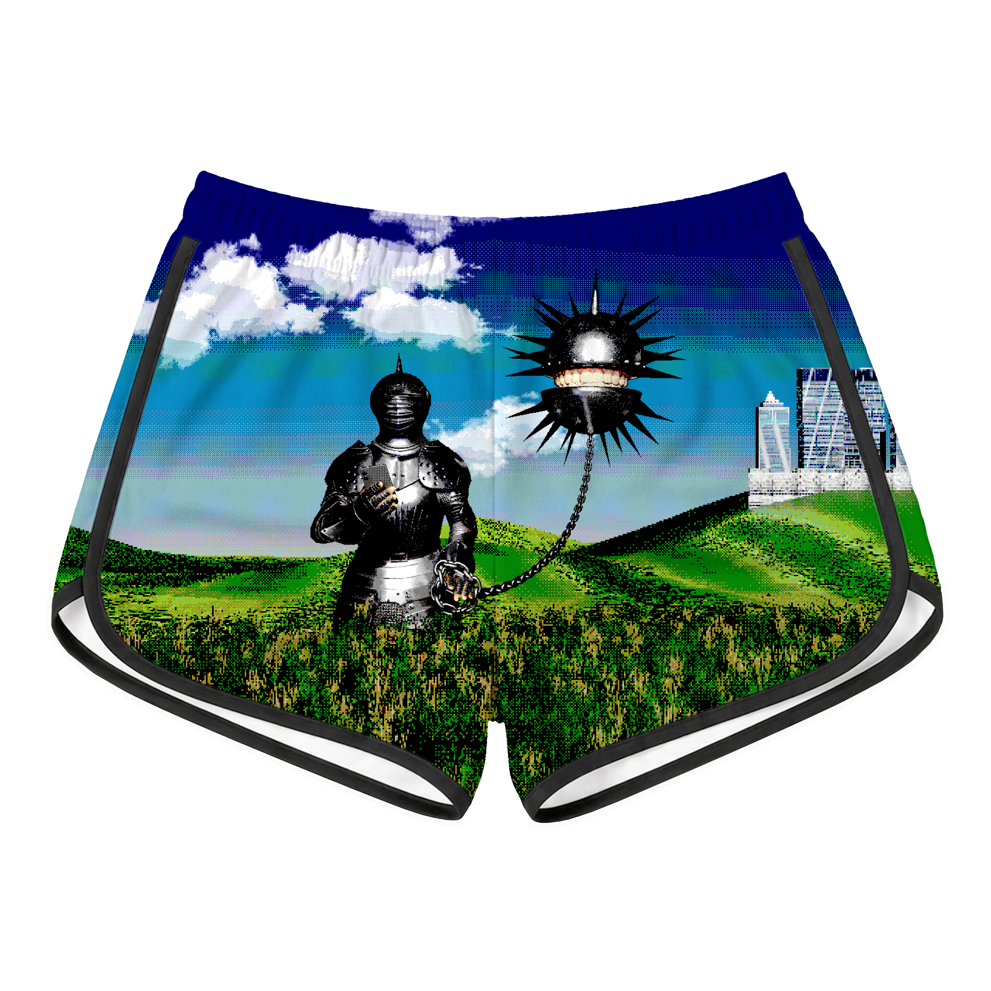 Chained Pain Retro Shorts - Chained Pain f b Retro Shorts.png