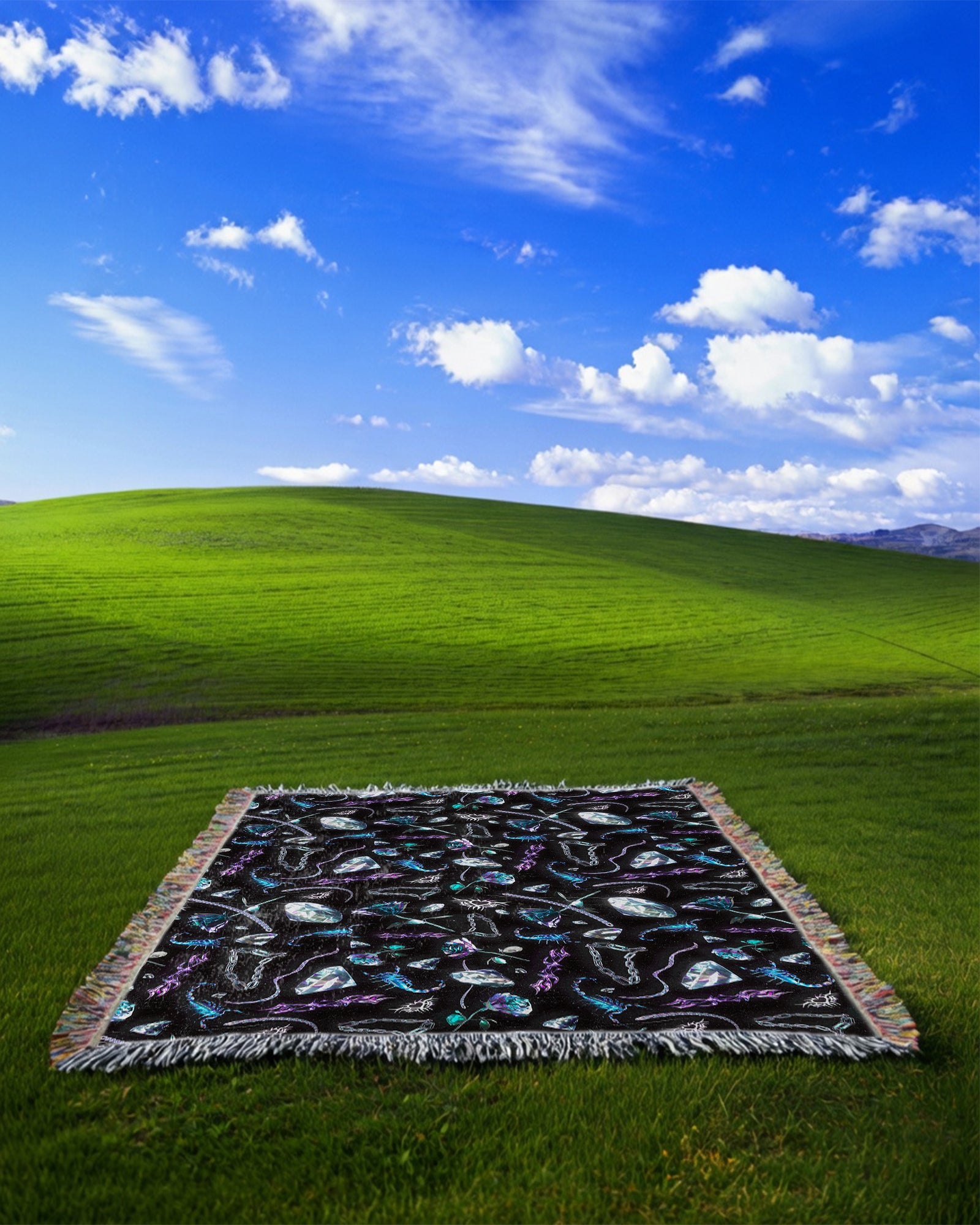 Chrome Sting Woven Blanket