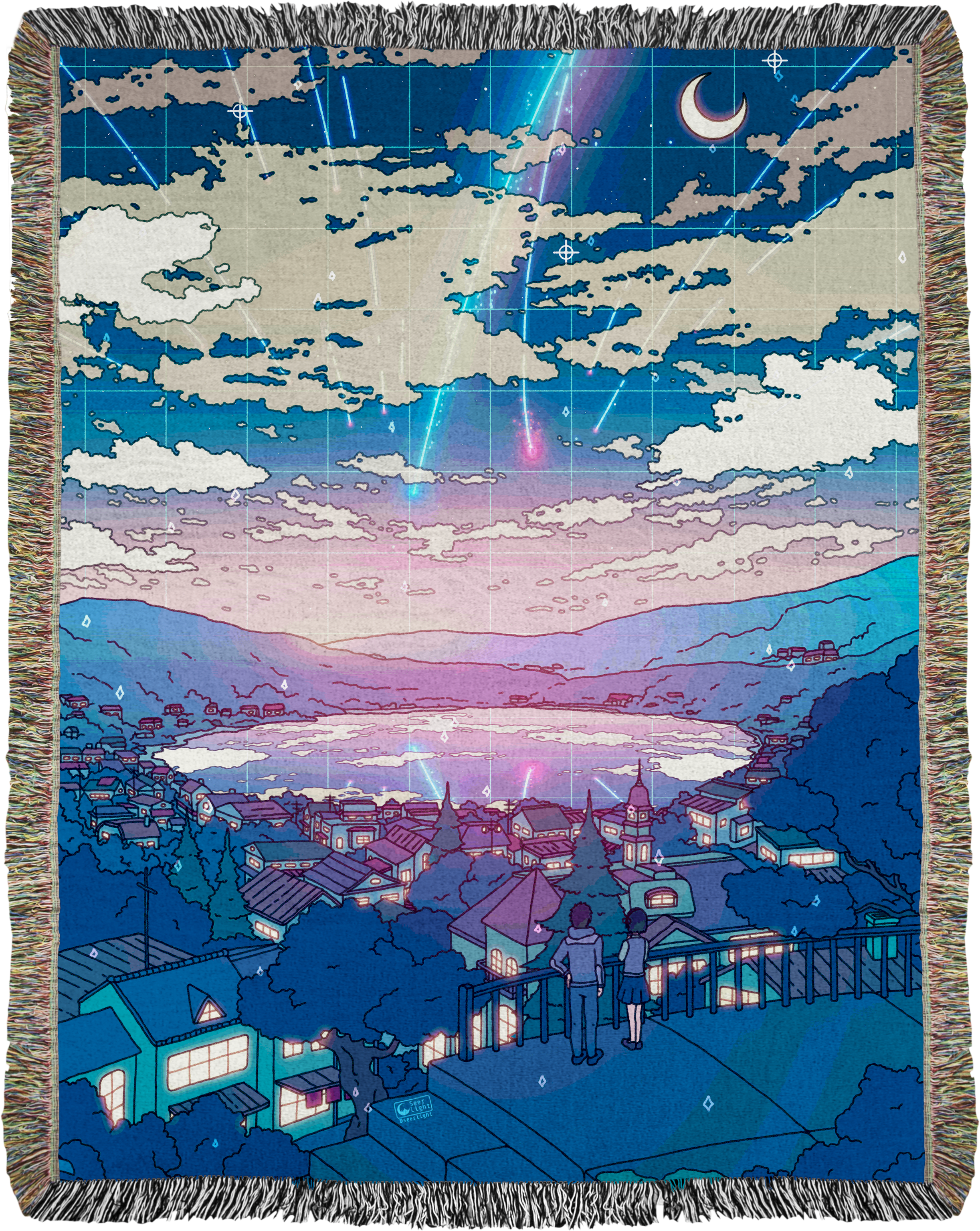 Comet Rain Woven Blanket