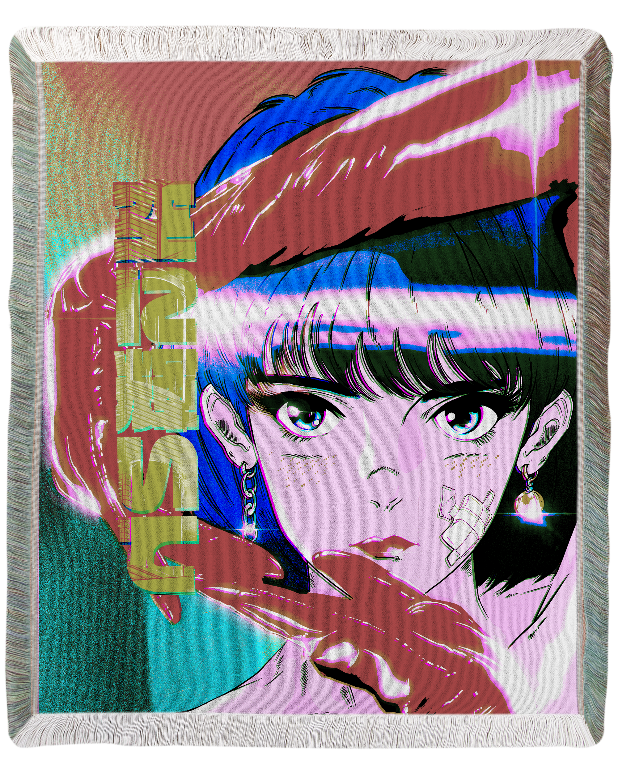 Cyber Ningyo Woven Blanket