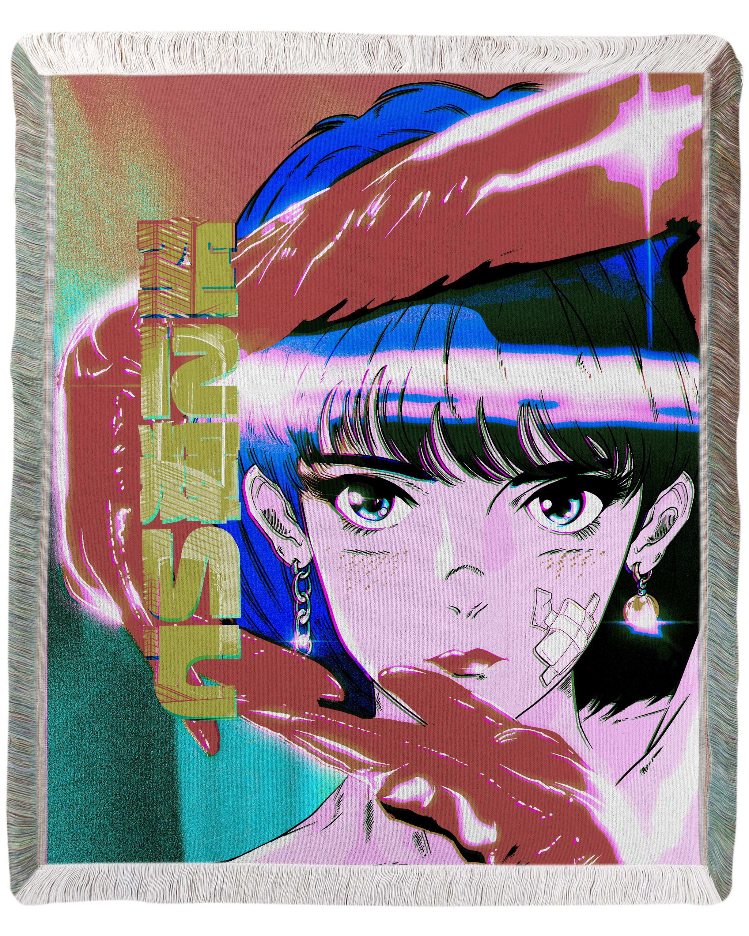 Cyber Ningyo Woven Blanket
