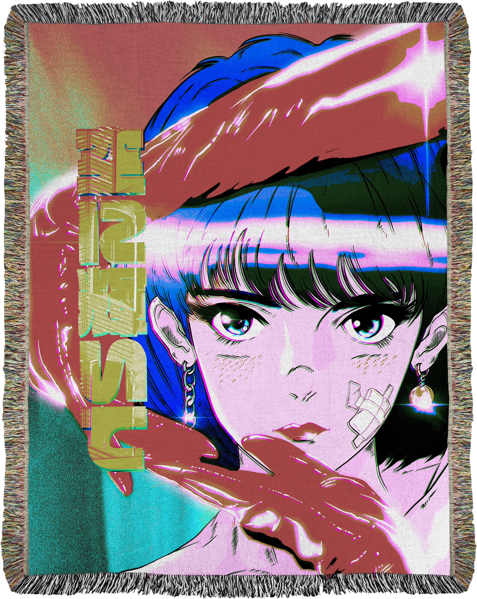 Cyber Ningyo Woven Blanket