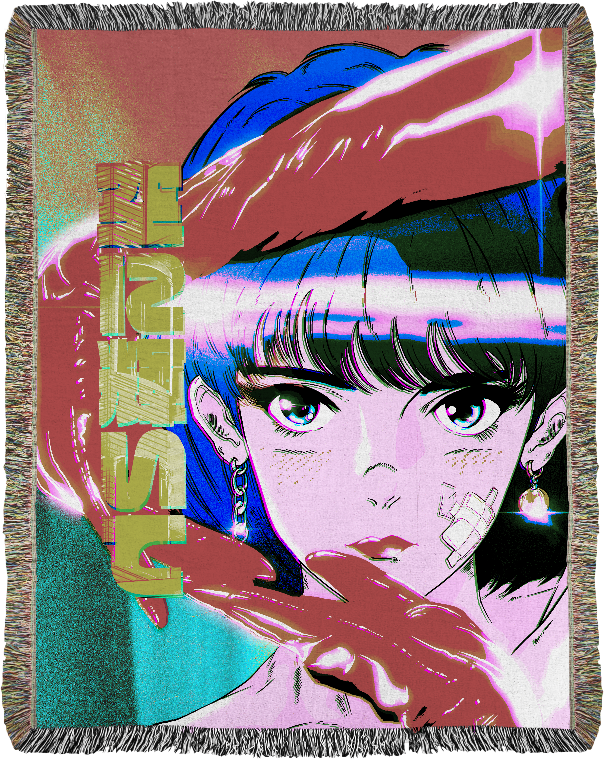 Cyber Ningyo Woven Blanket