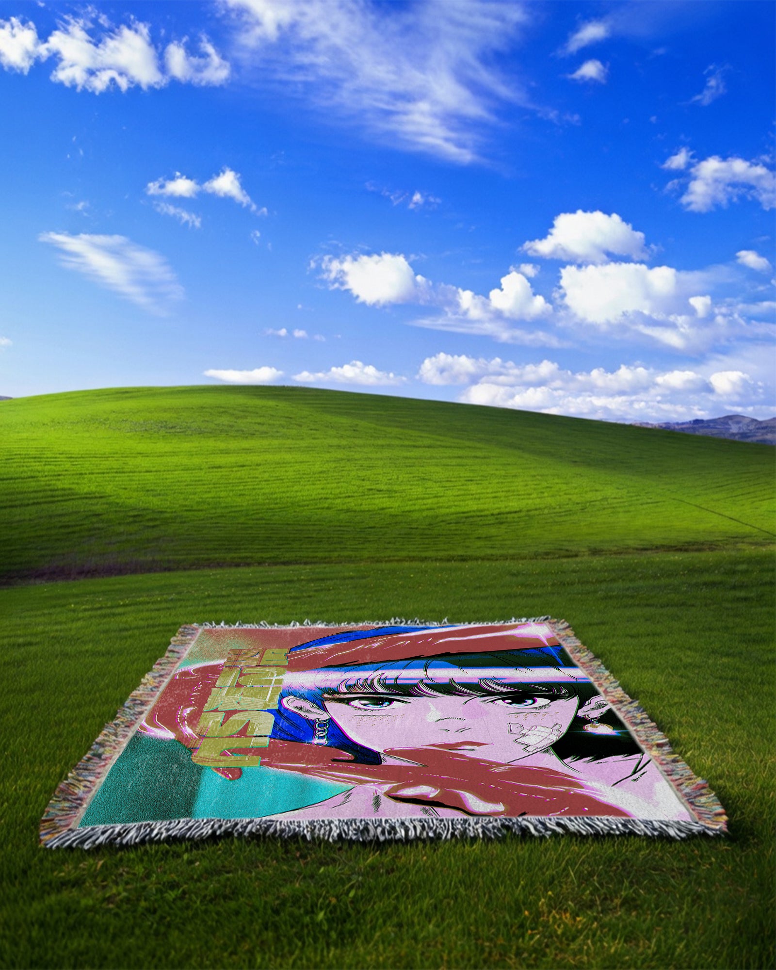 Cyber Ningyo Woven Blanket