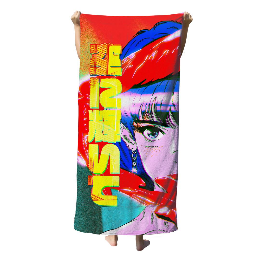 Cyber Ningyo Beach Towel