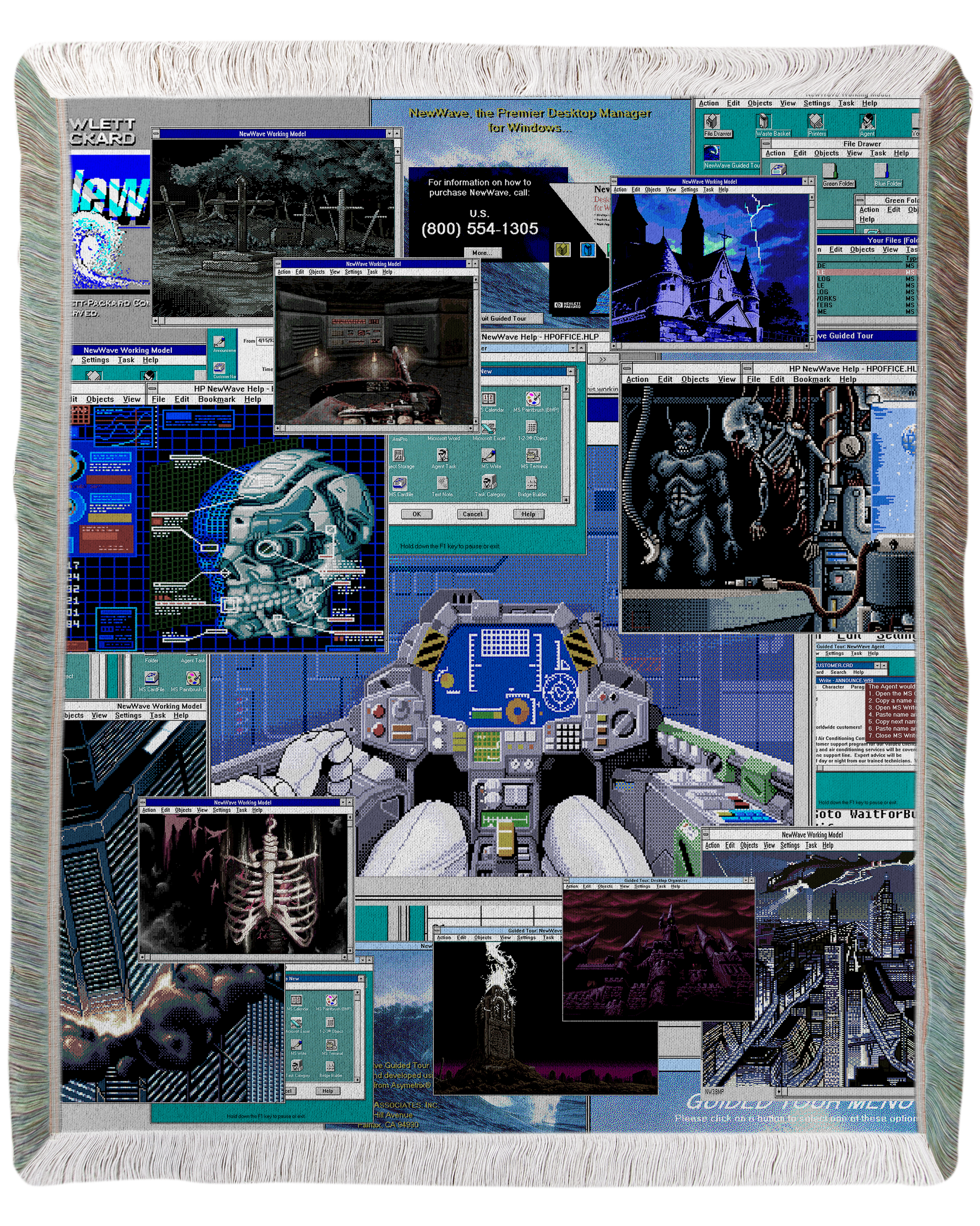 Cyberdemon Woven Blanket