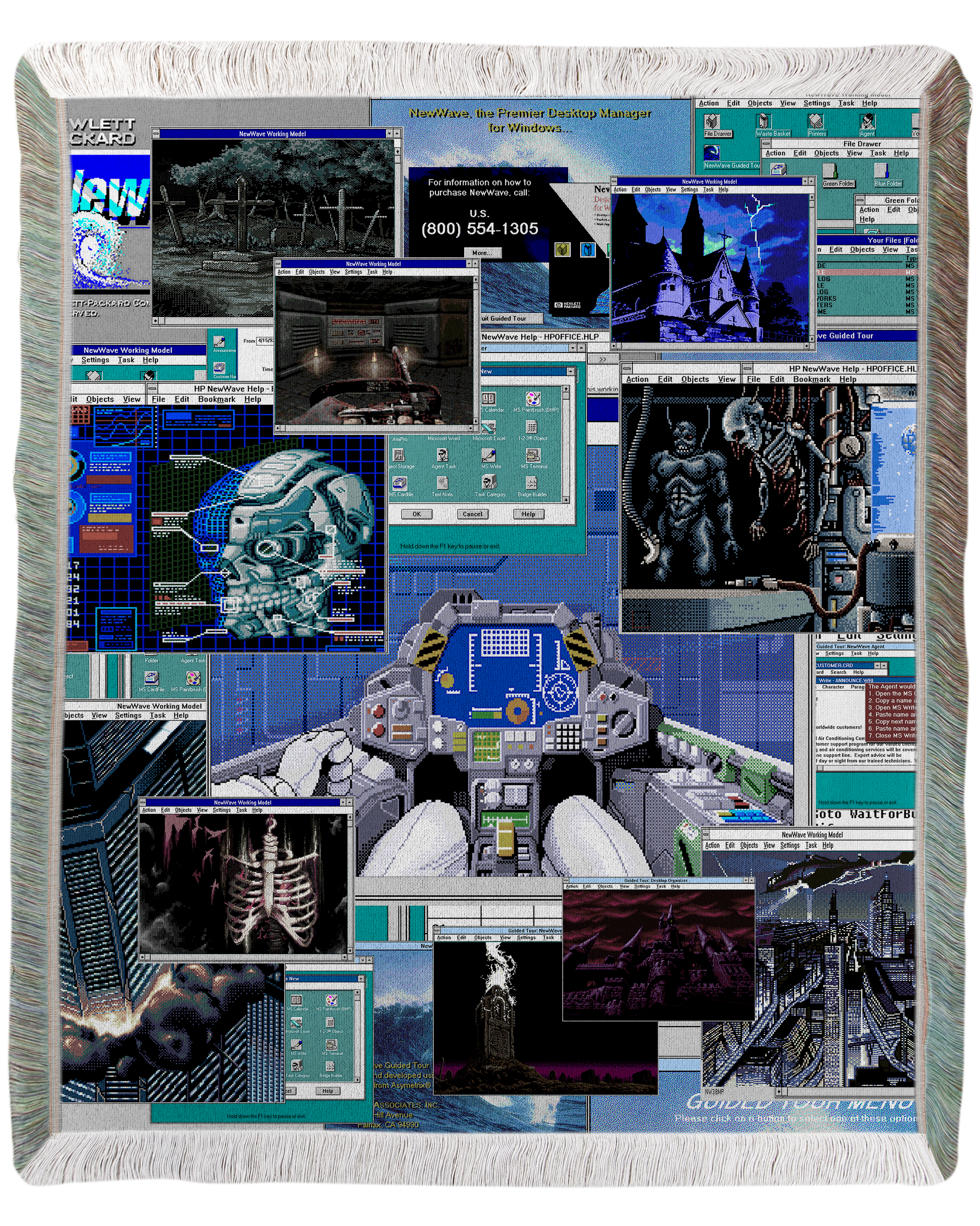 Cyberdemon Woven Blanket