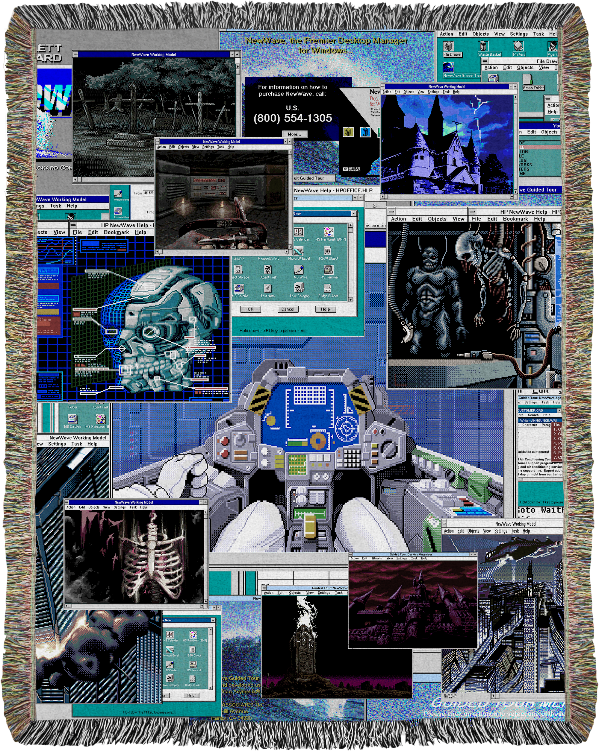 Cyberdemon Woven Blanket